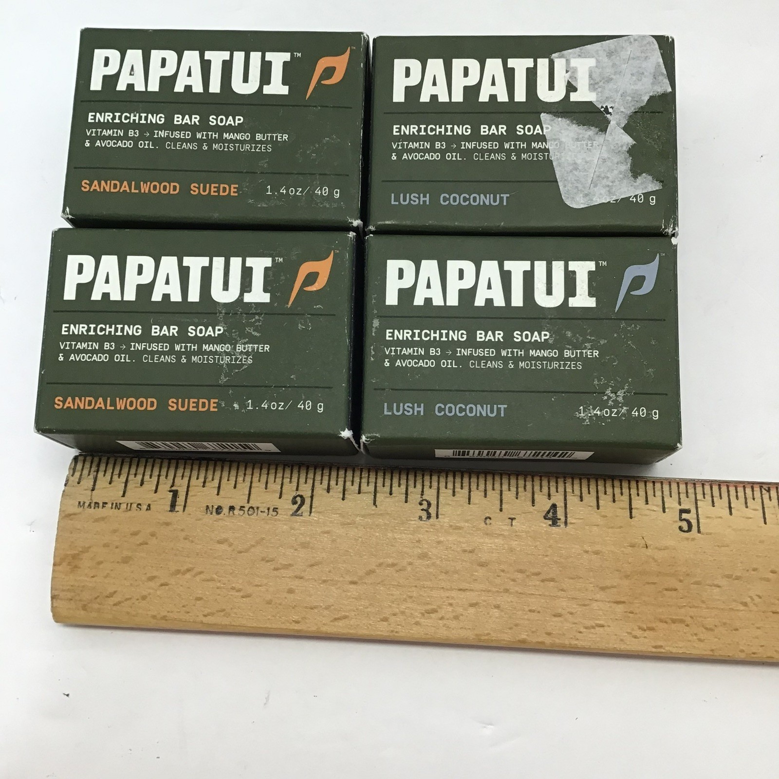 Papatui Enriching Bar Soap Mixed Lot Scents Men’s Travel Size 1.4oz Bars