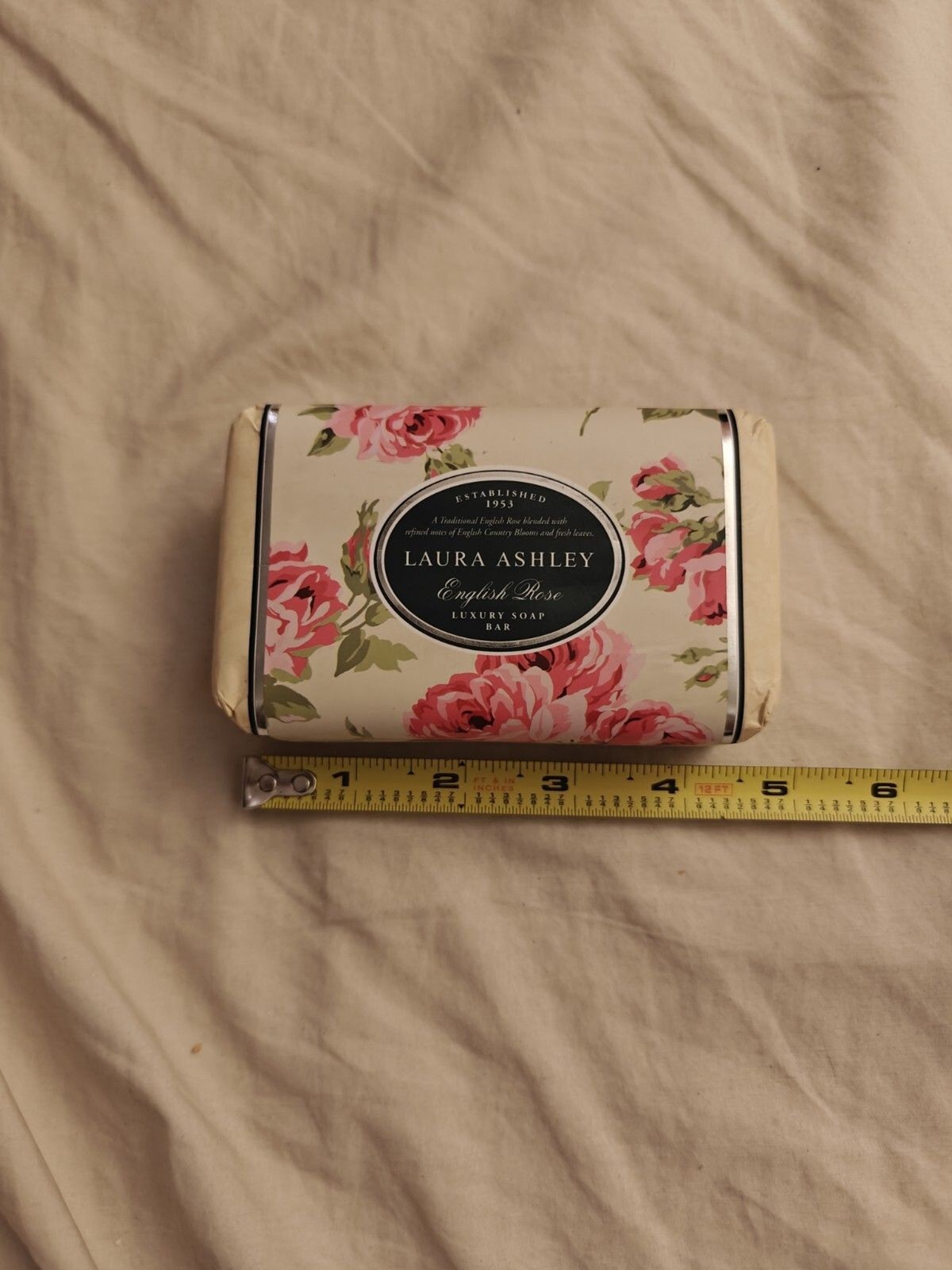 Laura Ashley ENGLISH ROSE Jumbo Luxury Soap Bar 300 gr.10.5 oz