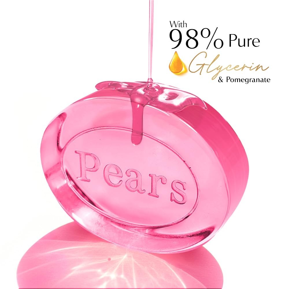 Pears Original Glycerin Soap Bar 125g x4 Pomegranate Revitalized Glow