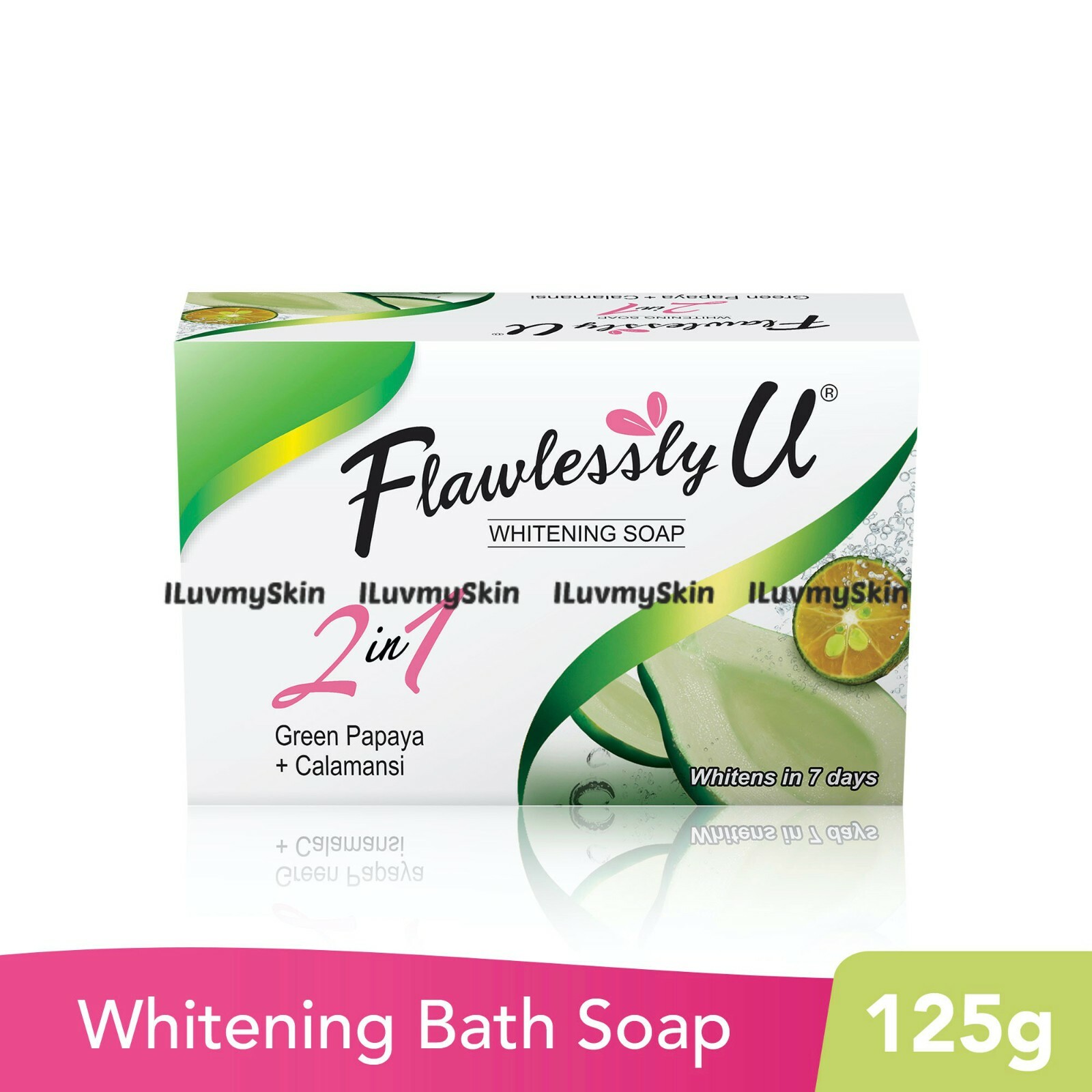 Flawlessly U 2in1 Green Papaya Calamansi Whitening Soap 125g (1 Bar ONLY)