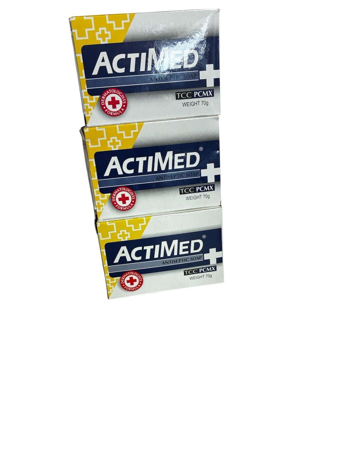 ActiMed Antibacterial Soap Bar PCMX 70g Pack of 3 Unisex Free Shipping