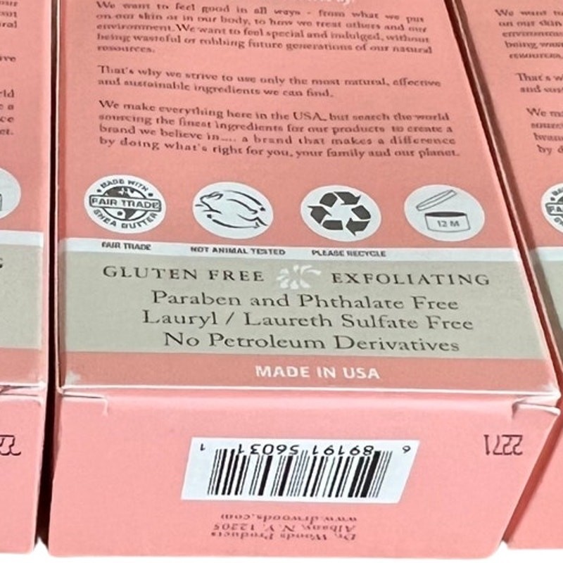 Lot 3 Dr. Woods, Exfoliating Bar Soap, English Rose , 5.25 oz (149 g)