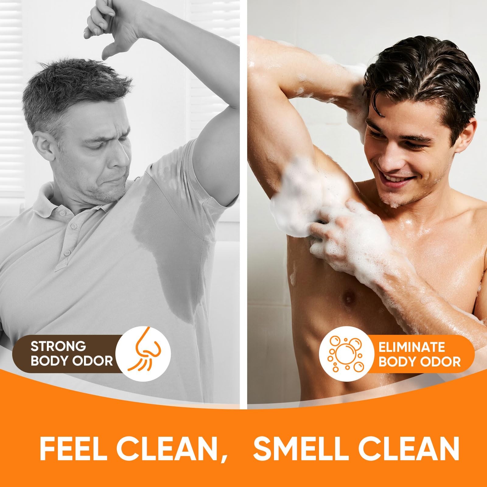 2 PCS Persimmon Soap Bar for Body Odor Control–Deodorizing & Eliminating Body…