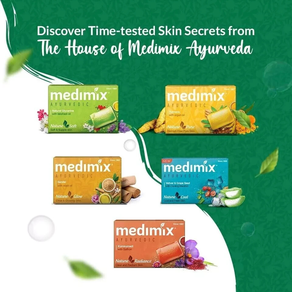 Medimix Ayurvedic Herbal Classic 18 Herbs Soap 75 gms Each pack of 6 FREE SHIP