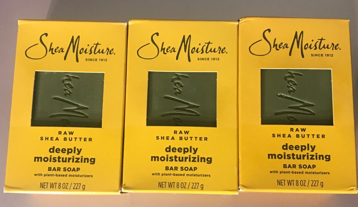 Shea Moisture Raw Butter Deeply Moisturizing Bar Soap 8oz Lot Of 3