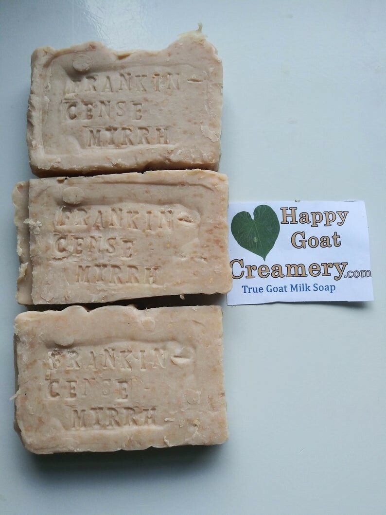 Goat Milk Soap Handmade Frankincense & Myrrh Free Shipping