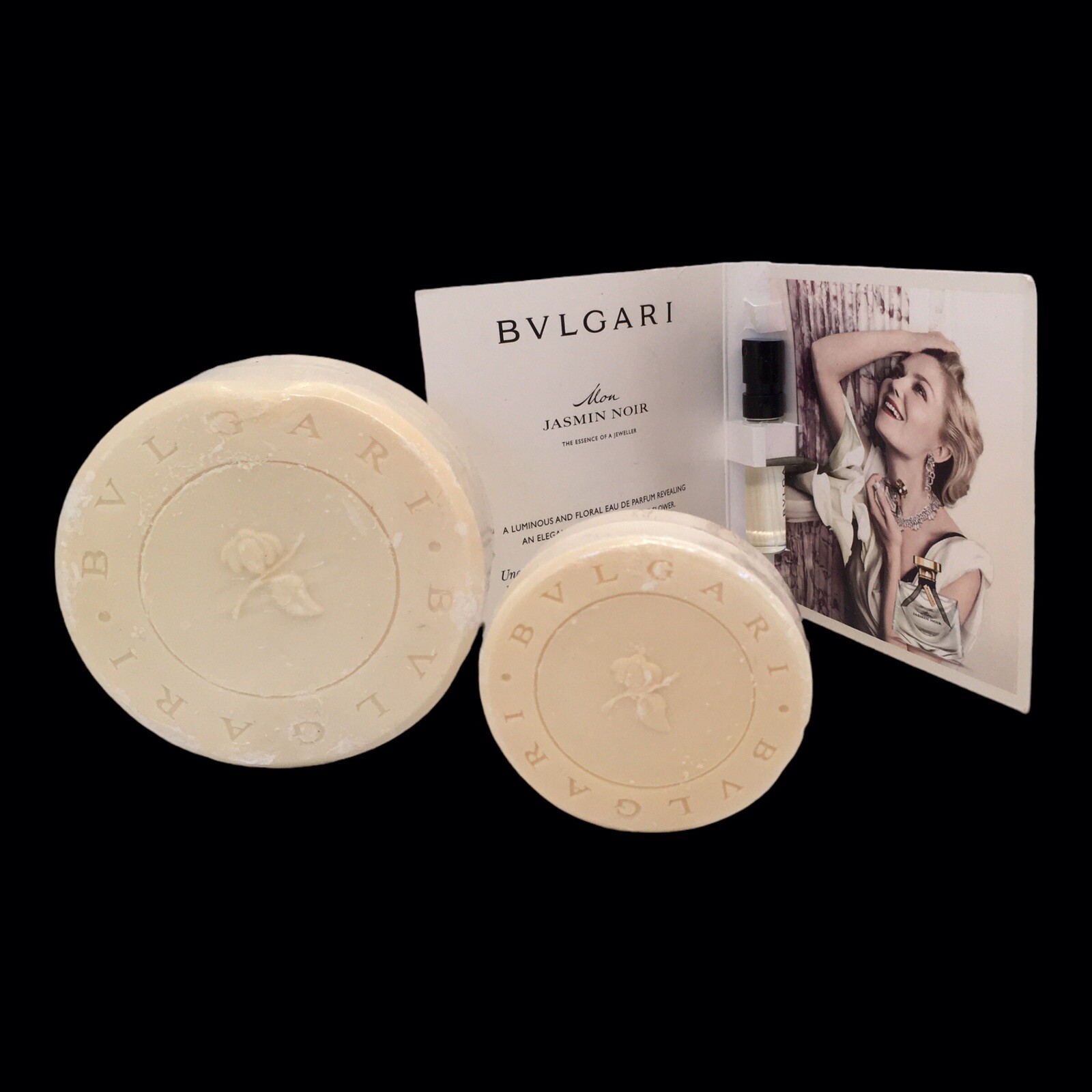 Lot of 2 Bvlgari ~ Au the Blanc (White Tea) Savon Soaps Sealed 5.3oz. + 1.76oz.