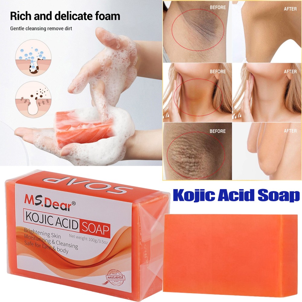 5/3X Kojic Acid Soap Acne Dark Spot Remover Skin Lightening Whitening Face Body
