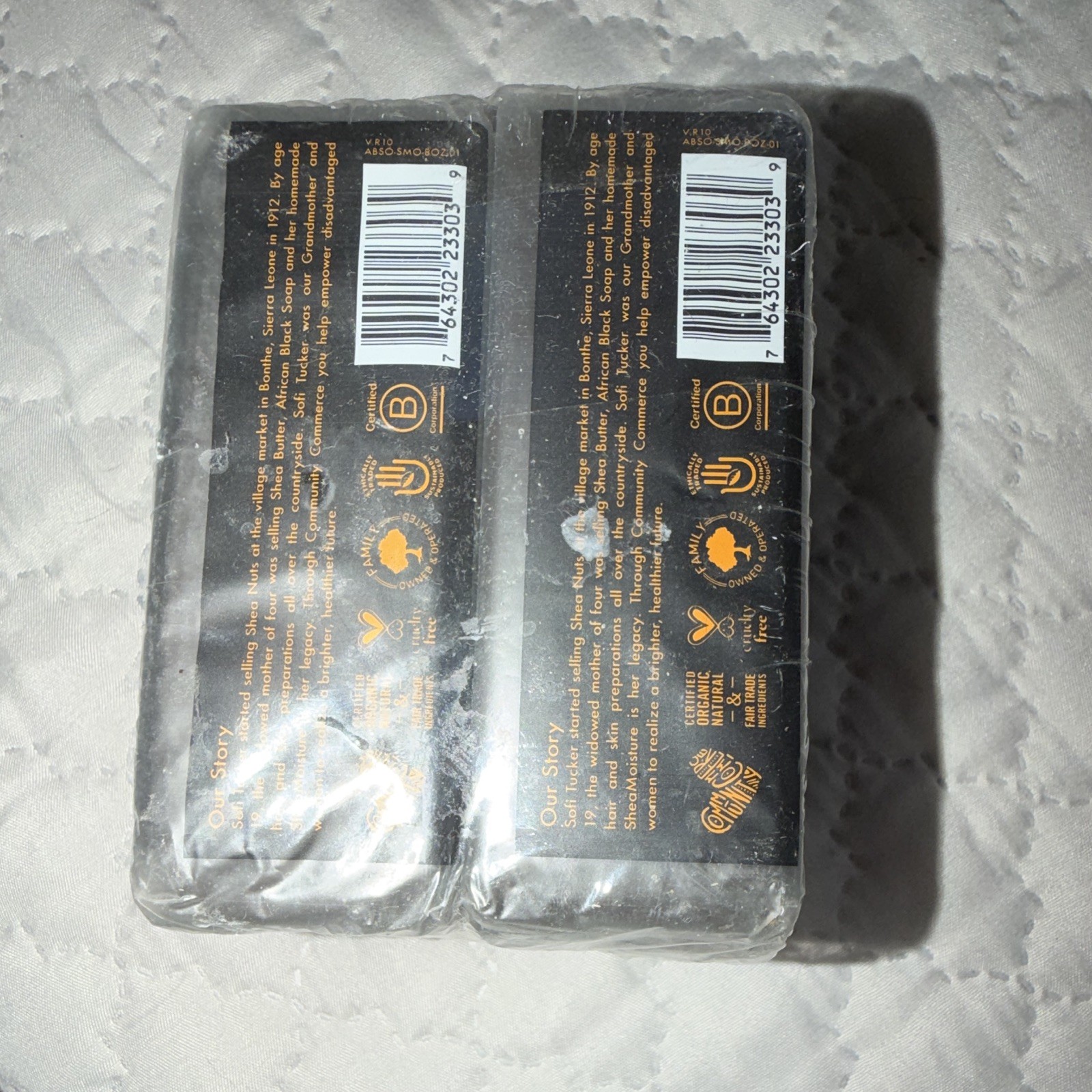 Shea Moisture African Black Soap w/ Shea Butter 8oz 2 Pack for Dry Skin
