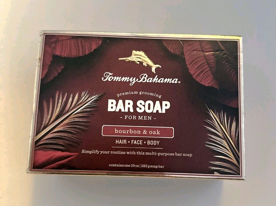 Tommy Bahama Bar Soap For Men – Bourbon & Oak – Hair / Face / Body ( 10oz )