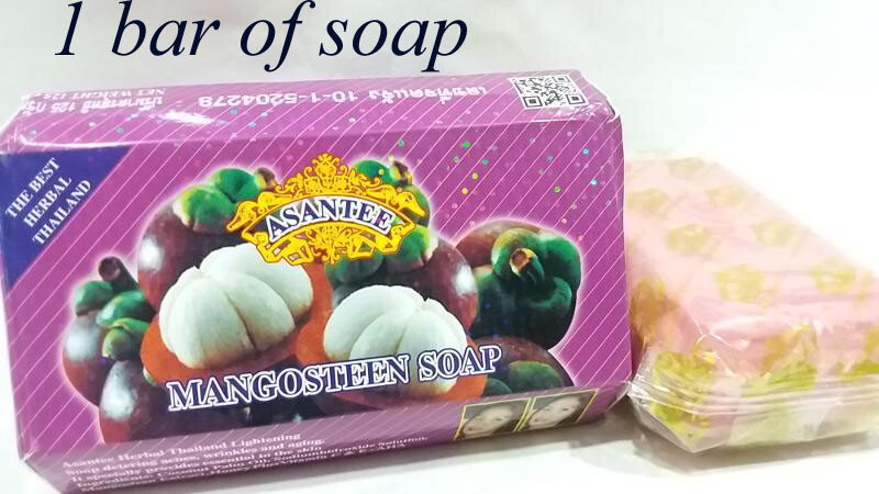 Asantee Thai Herbal MANGOSTEEN Honey Soap plus Vitamin C, E+AHA Lightening 125g