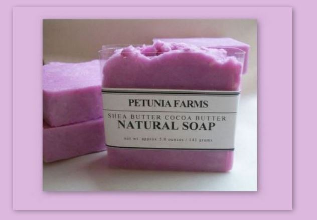 SHEA BUTTER NATURAL SOAP BARS-LAVENDER & MUSK FRAGRANCE *** 6 LG BARS