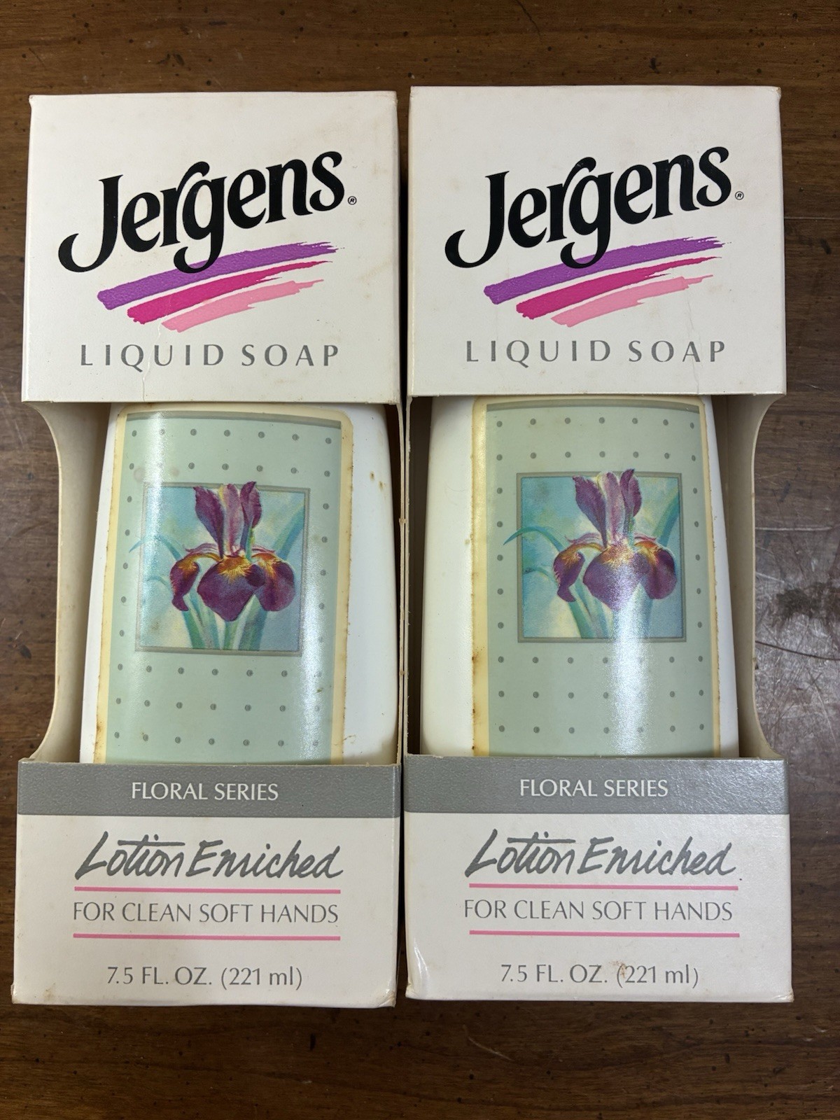 NIB Vintage Liquid Jergens Hand Soap 7.5 Oz/221 ML Made In USA NOS Lot Of 2