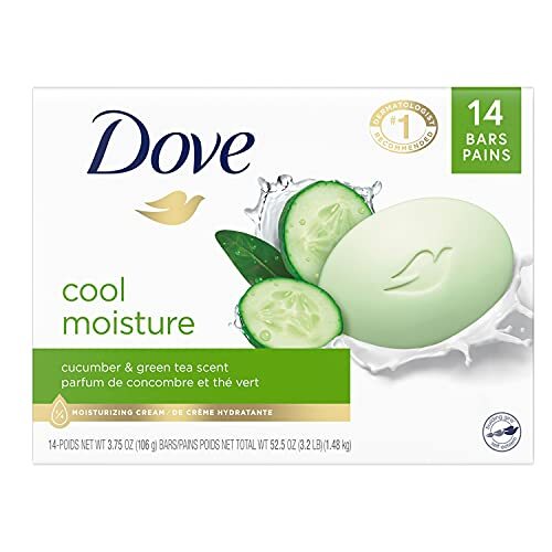 Dove Skin Care Beauty Bar For Softer Skin Cucumber and Green Tea More Moistur…