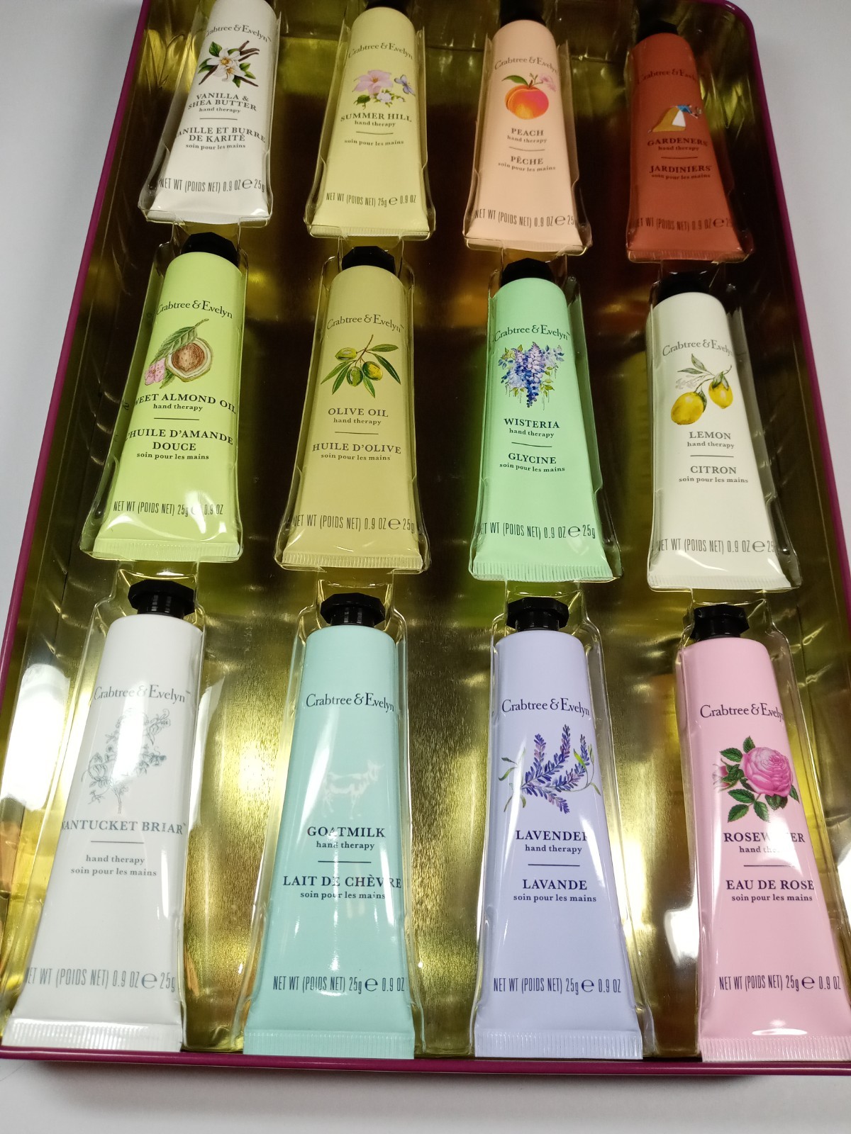 Crabtree & Evelyn Hand Therapy Collection Tin 12 x 25g/0.9oz NEW