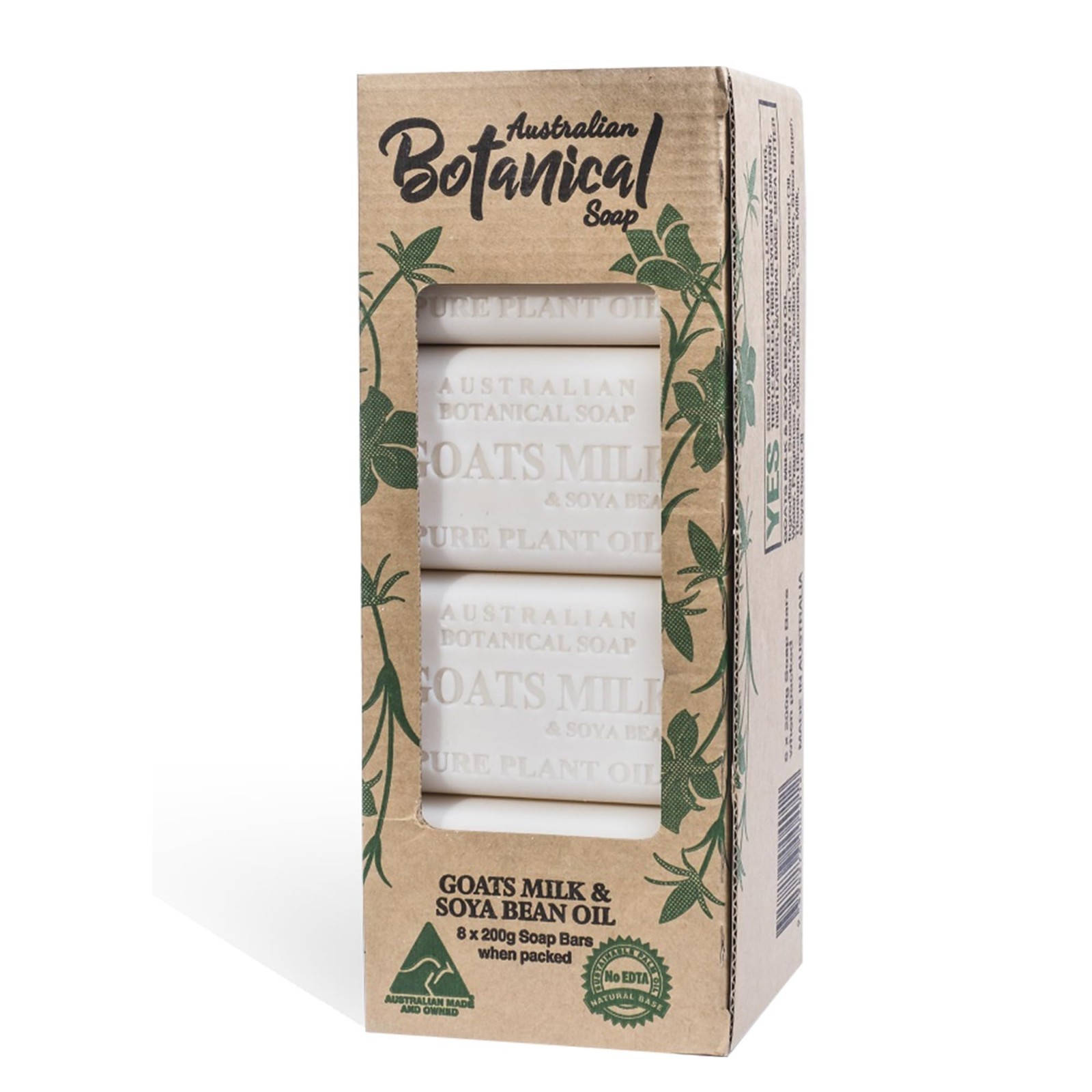 Goat Milk Soap Bars – Triple Milled Cleansing Soap with Shea Butter & Soya Oil,