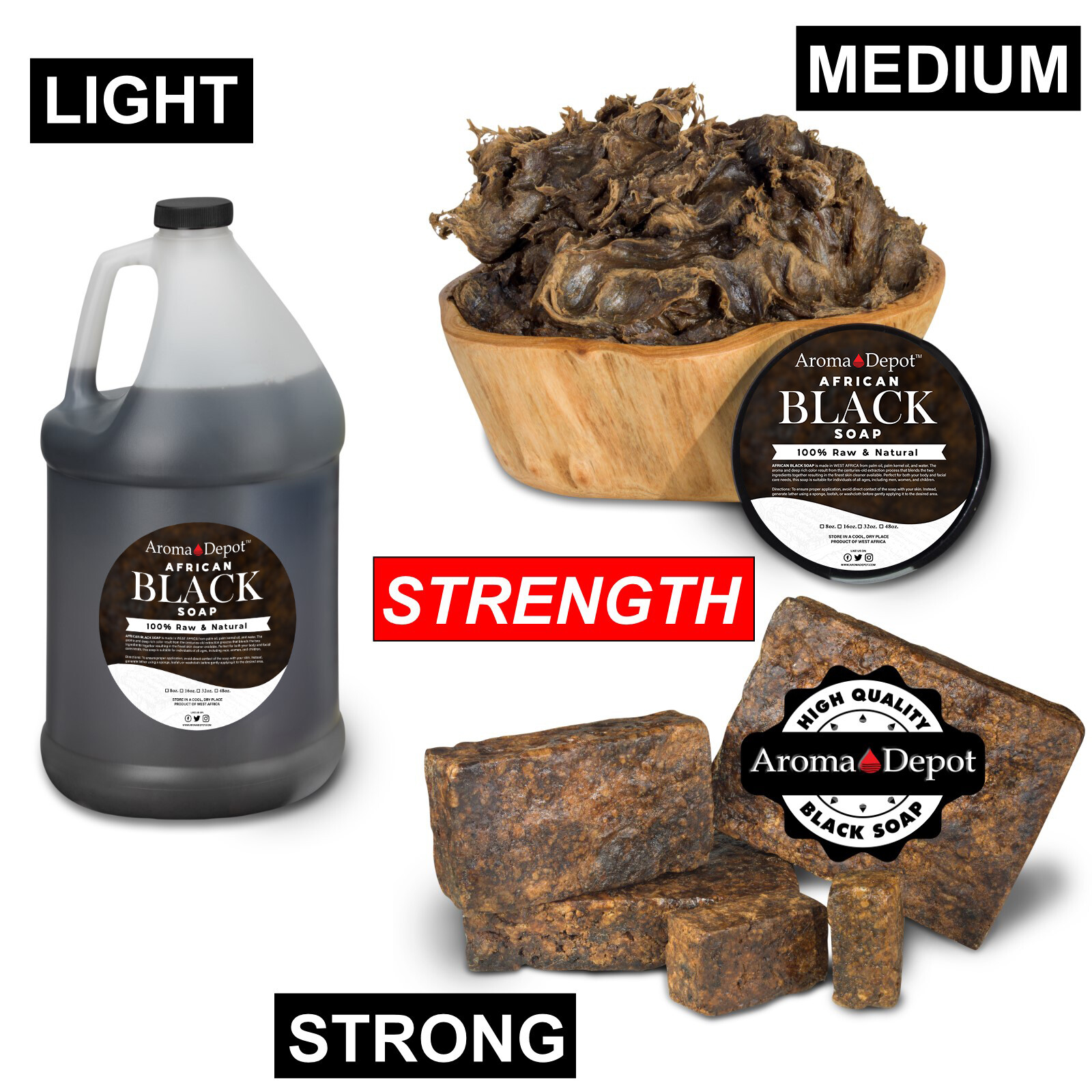 Raw African Black Soap PASTE 100% Pure Natural Body & Face Wash For Acne Scars