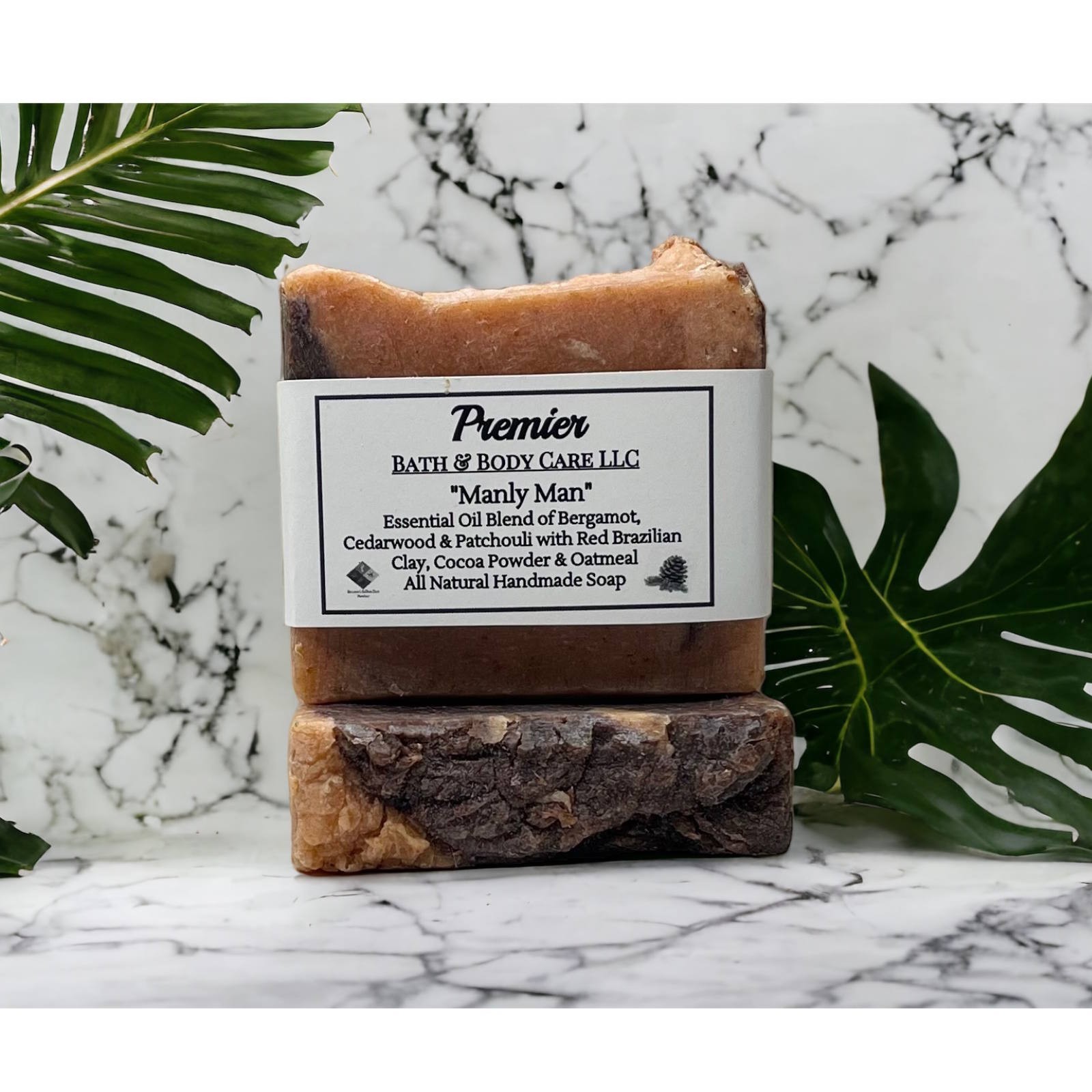 All Natural Handmade Manly Man Soap Bar Organic Shea Butter Vegan Oatmeal Soap