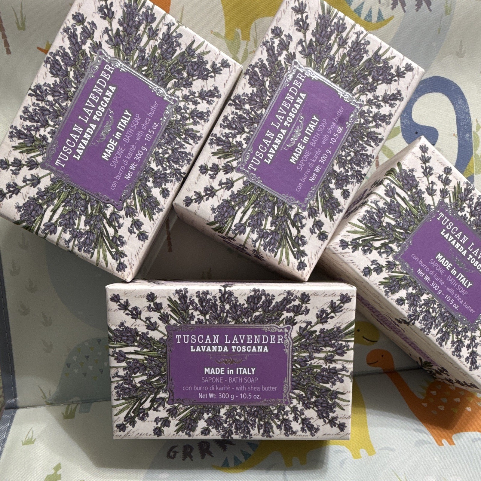 Indulge in Luxury: 4-Pack La Florentina Tuscan Lavender Shea Butter Soap 10.5 oz