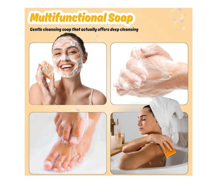 3PACK Kojic Acid Soap for Dark Spots Whitening Turmeric Soap Skin Lightening