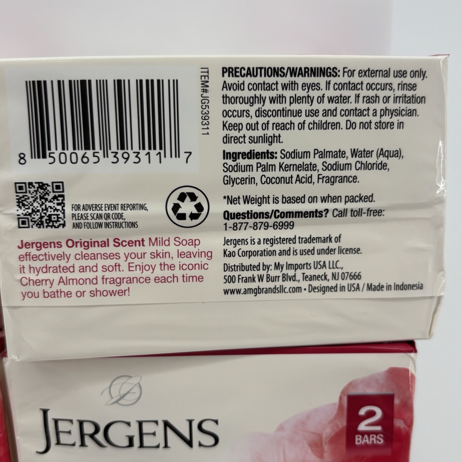 Jergens Original Scent Cherry Almond Soap Lot of 12 Bars 6 Packs Sealed New
