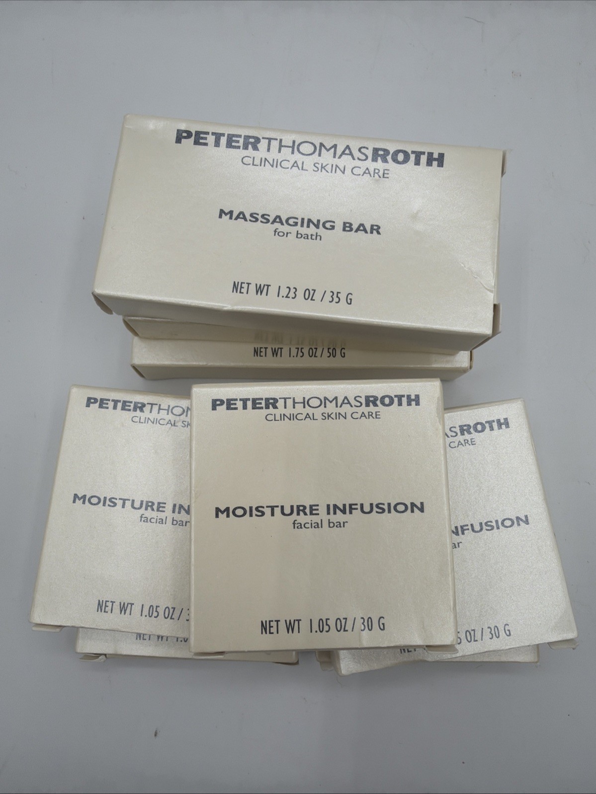 Peter Thomas Roth Lot of 3 Massaging Bar 1.23 oz and 5 Moisture Infusion 1.05 oz