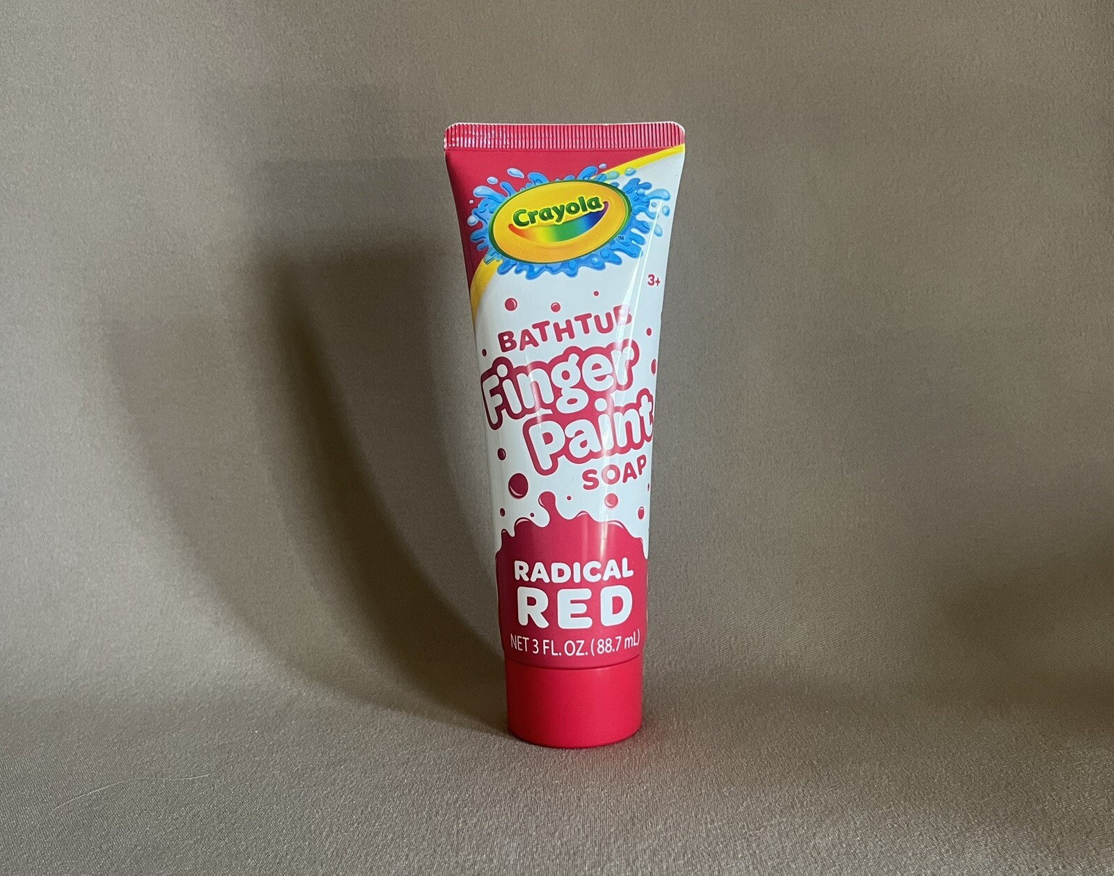 3 Oz. Crayola Bathtub Fingerpaint Soap Radical Red~6 1/4” Tall, For Ages 3+, New