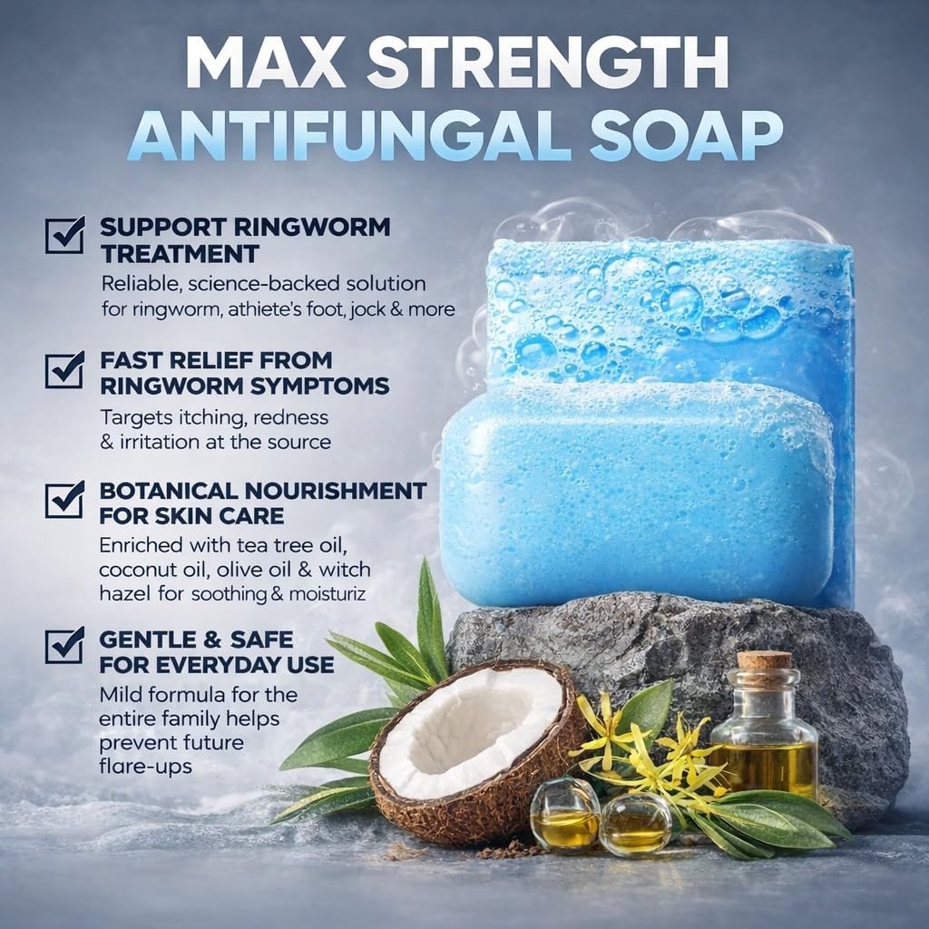 Antifungal Bar Soap | Jock Itch, Ringworm, Athlete’s Foot, Skin Fungus