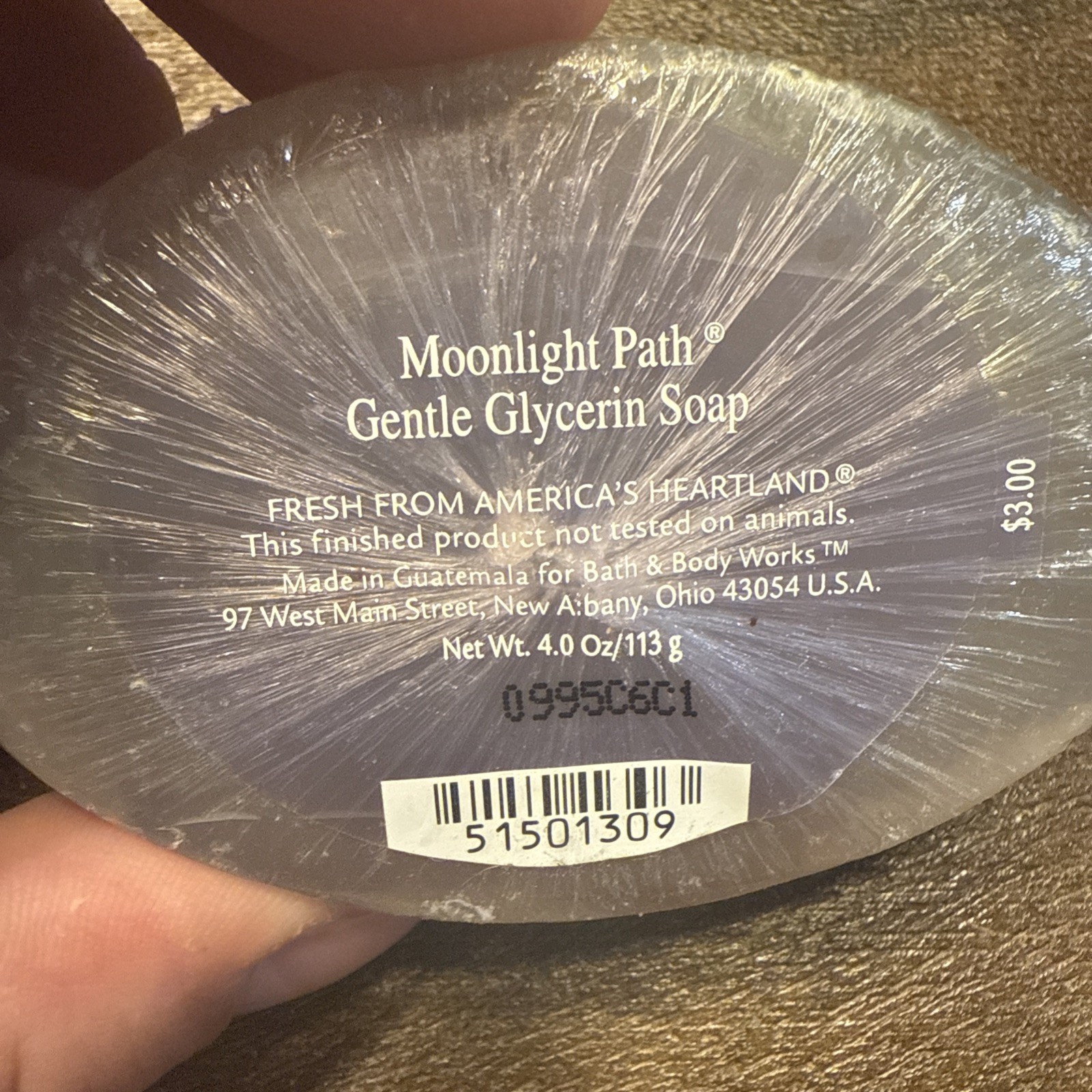 Bath & Body Works MOONLIGHT PATH Gentle Glycerin Soap Bar 4 oz/113g RARE New