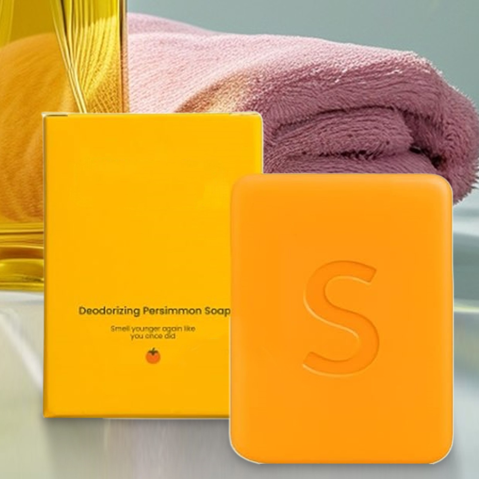 Persimmon Swarva Soap Bar Body Odor Control Deodorant Soap for Men & Women