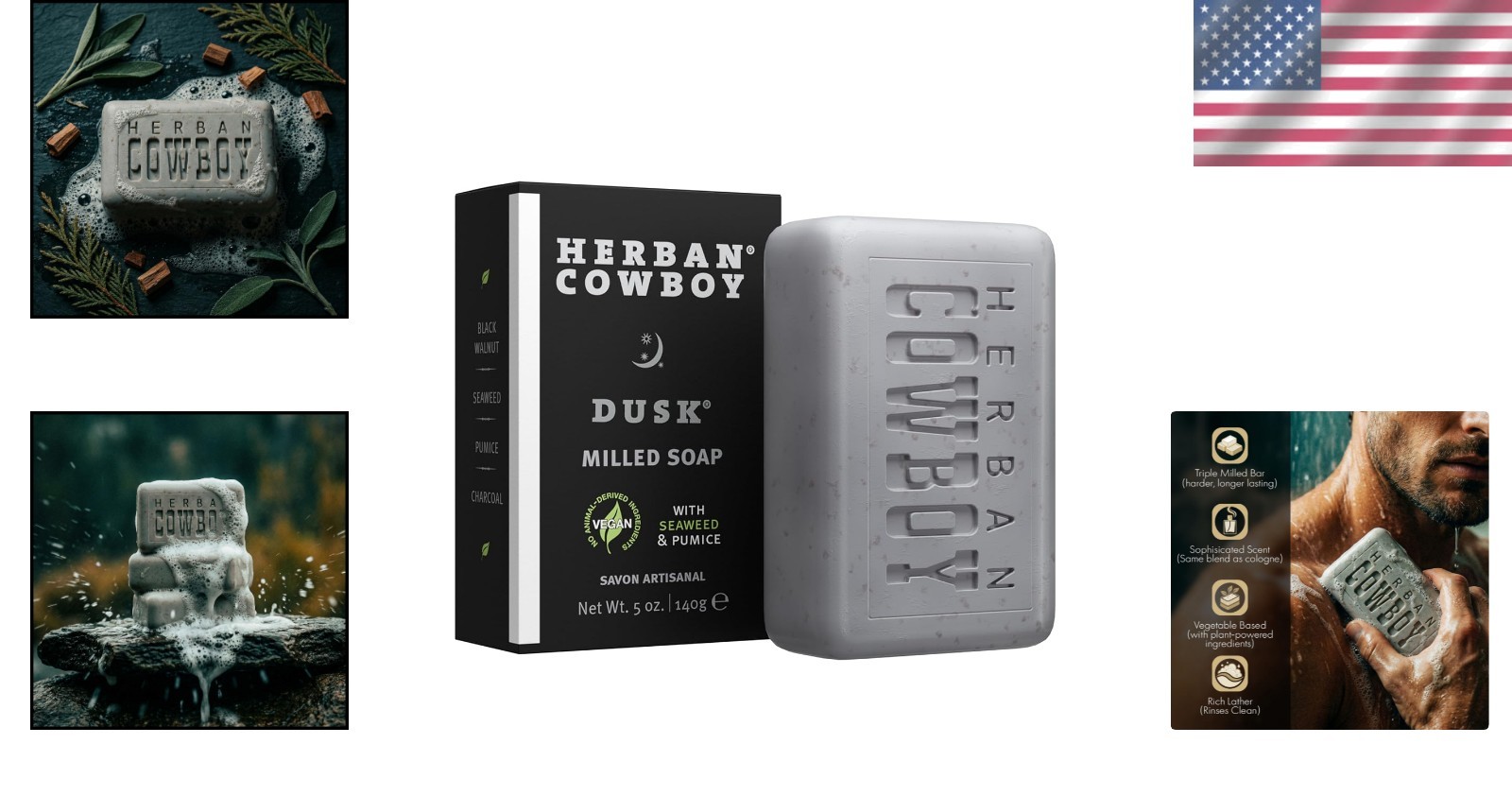 Indulgent Dusk Body Soap 5 oz – Hydrating Cedar & Lime for All Skin Types