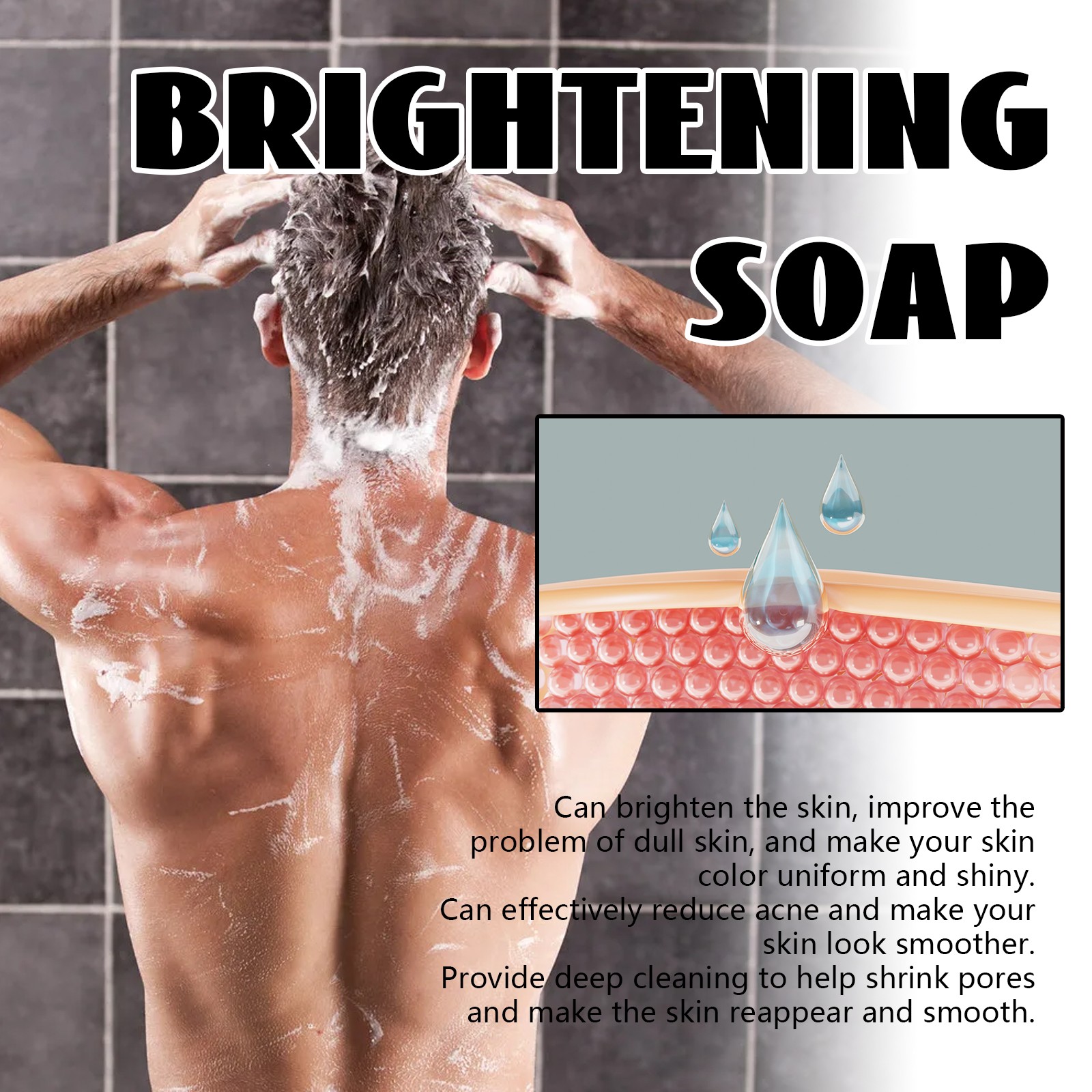 Men’s Acne Soap for Face & Body, Aloe & Coconut Oil, Deep Cleansing
