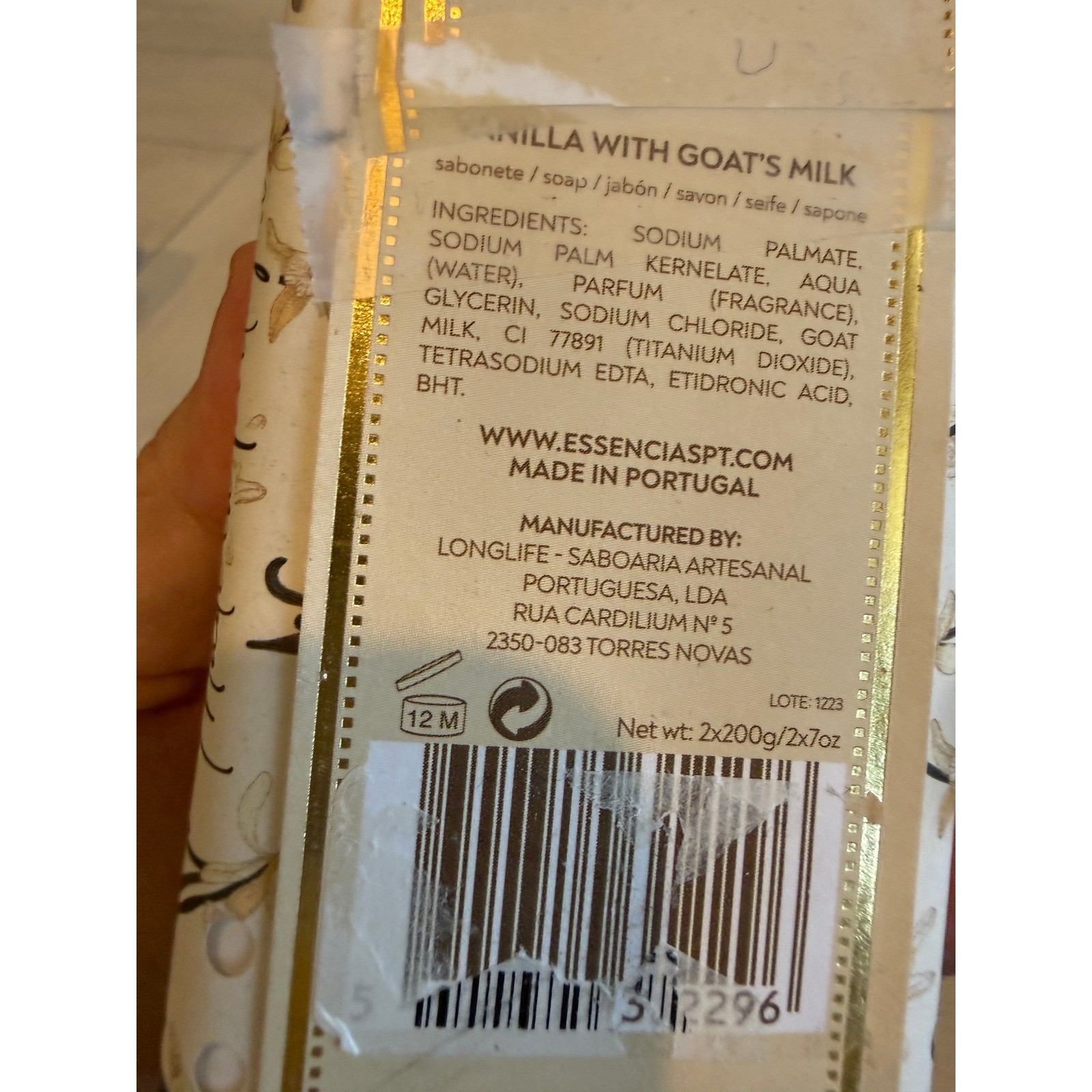 Essencias de Portugal Vanilla Flowers Triple Milled Soap Goat Milk Portugal
