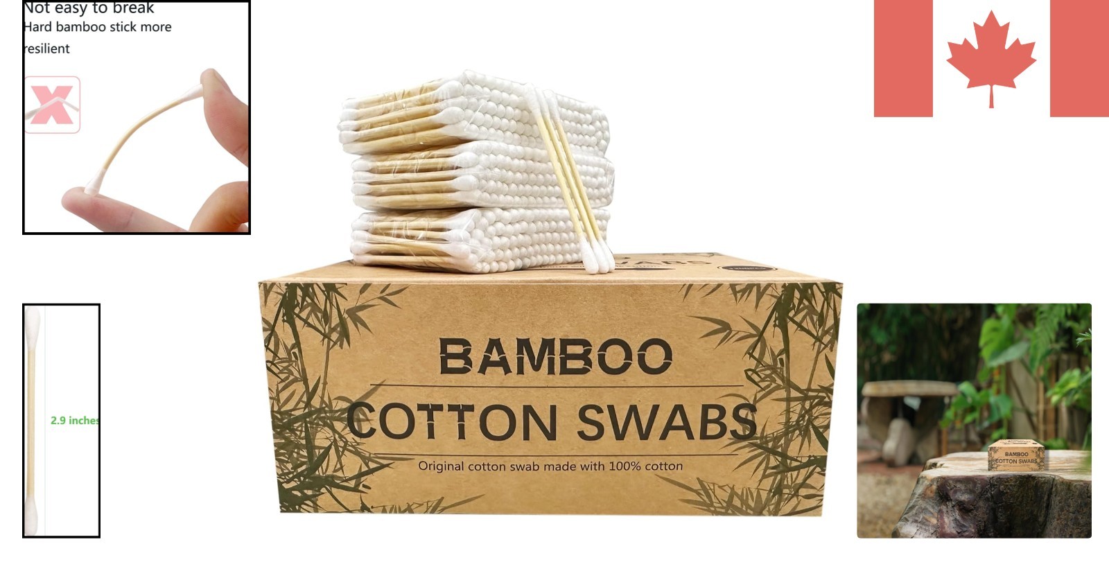1200 Biodegradable Cotton Swabs with Durable Wooden Sticks – Eco-Friendly Choice