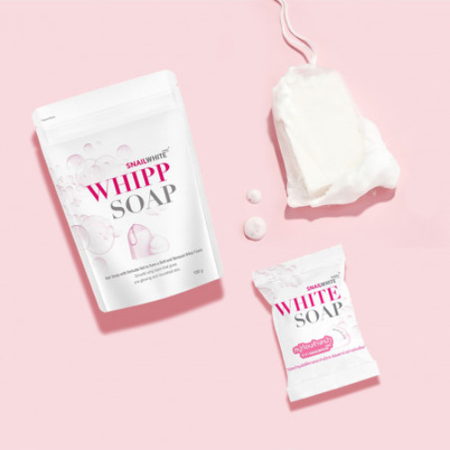Snail White Whipp Soap Bar Foam with Delicate Softening Namu Life 100g.