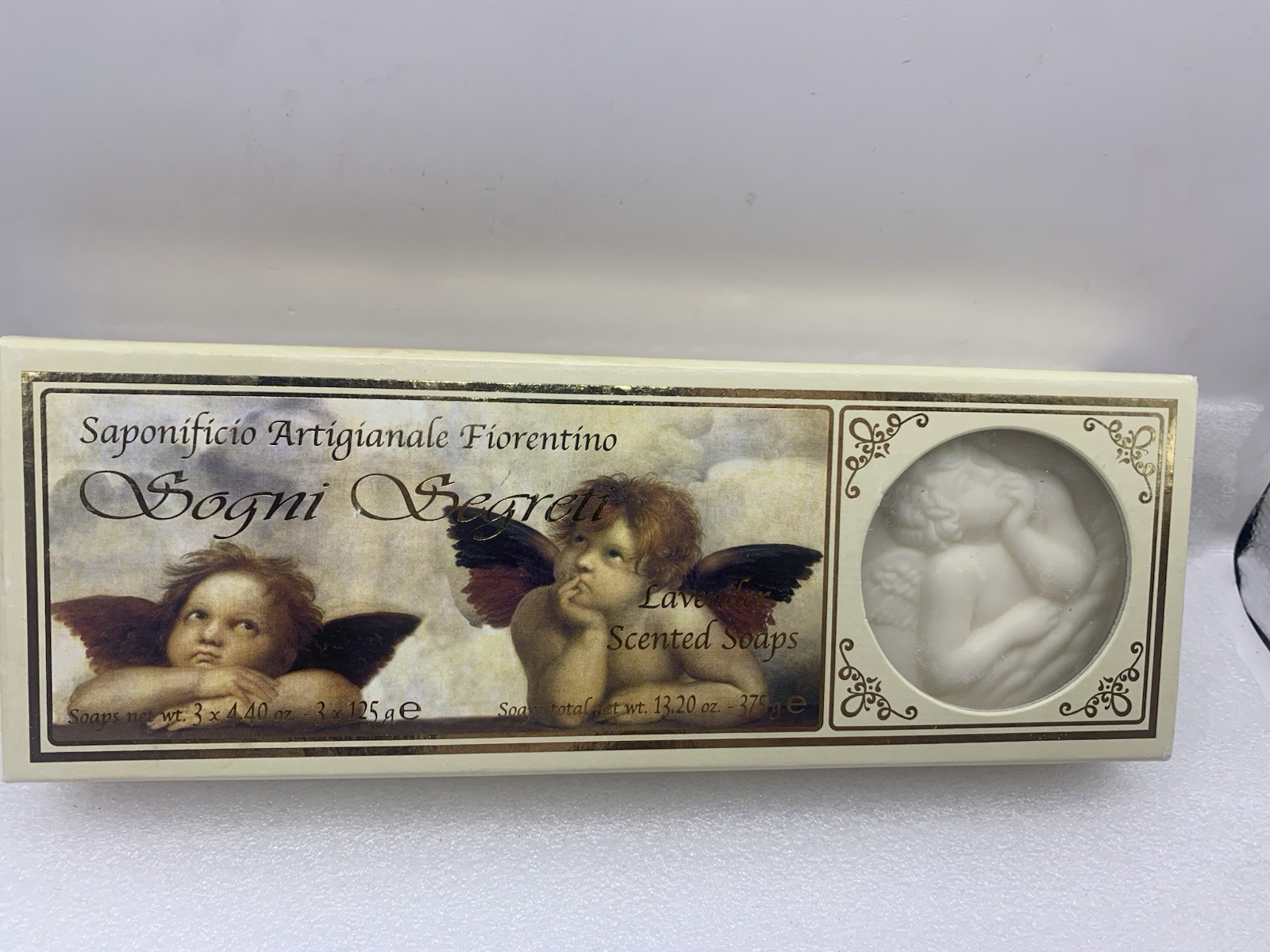 SAPONIFICIO ARTIGIANALE FIORENTINO 3 Angel Cherub Boxed Soaps Made In Italy BN