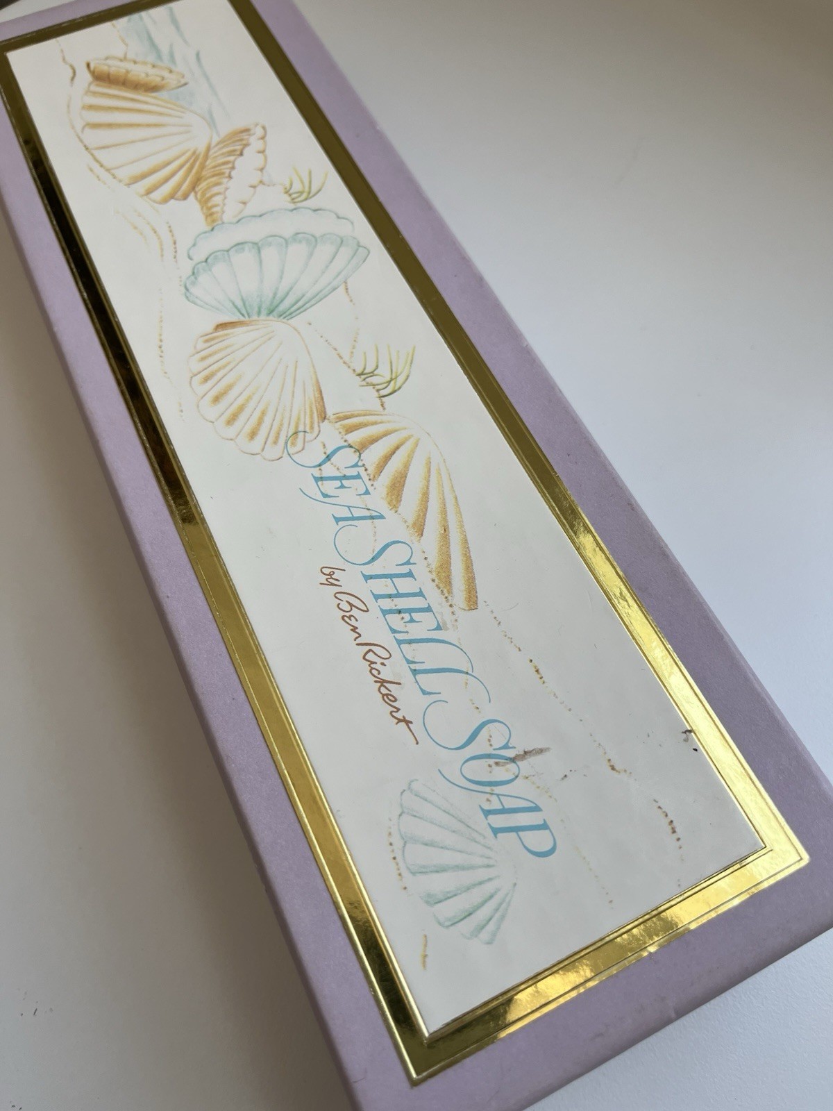 Decorative Sea Shell Soap by Ben Rickert – Vintage – Purple + White Shells 2/3**