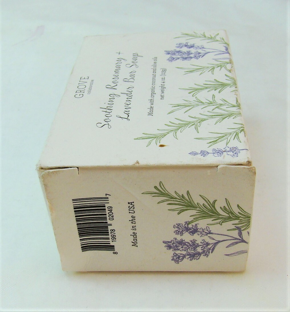 Grove Collaborative SOOTHING ROSEMARY & LAVENDER Bar Soap 4 oz 113 g NEW NIB