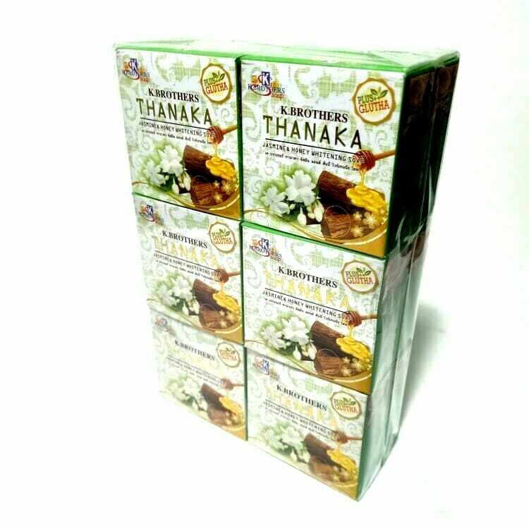 50 g. K Brothers Thanaka Jasmine Honey Plus Glutha Dark Spot Whitening Bar Soap