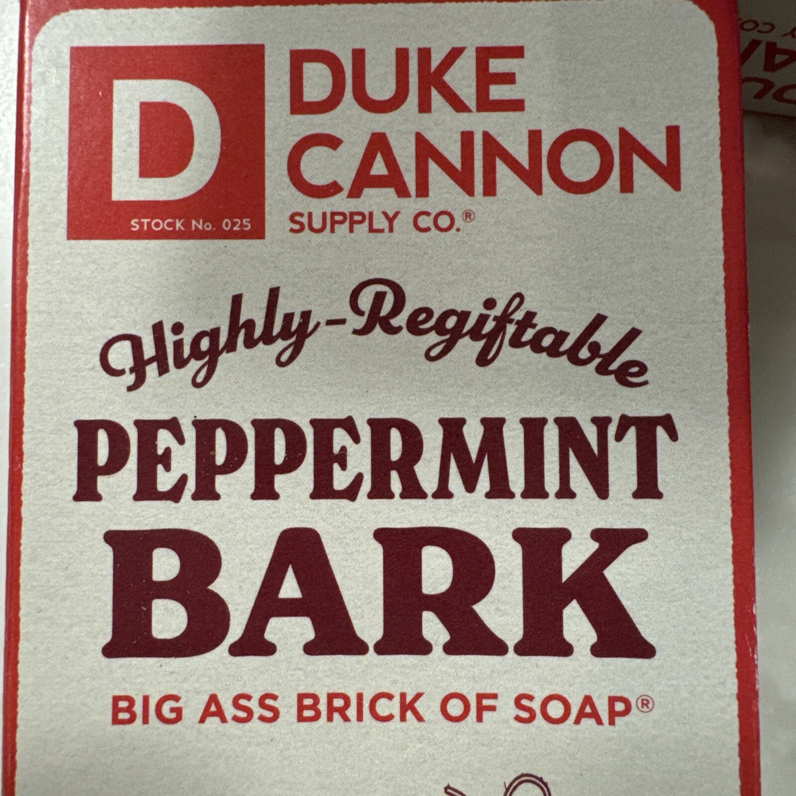 Duke Cannon Supply Co. Mens Peppermint Bark Soap 2 Bars 10 oz Each Limited Scent