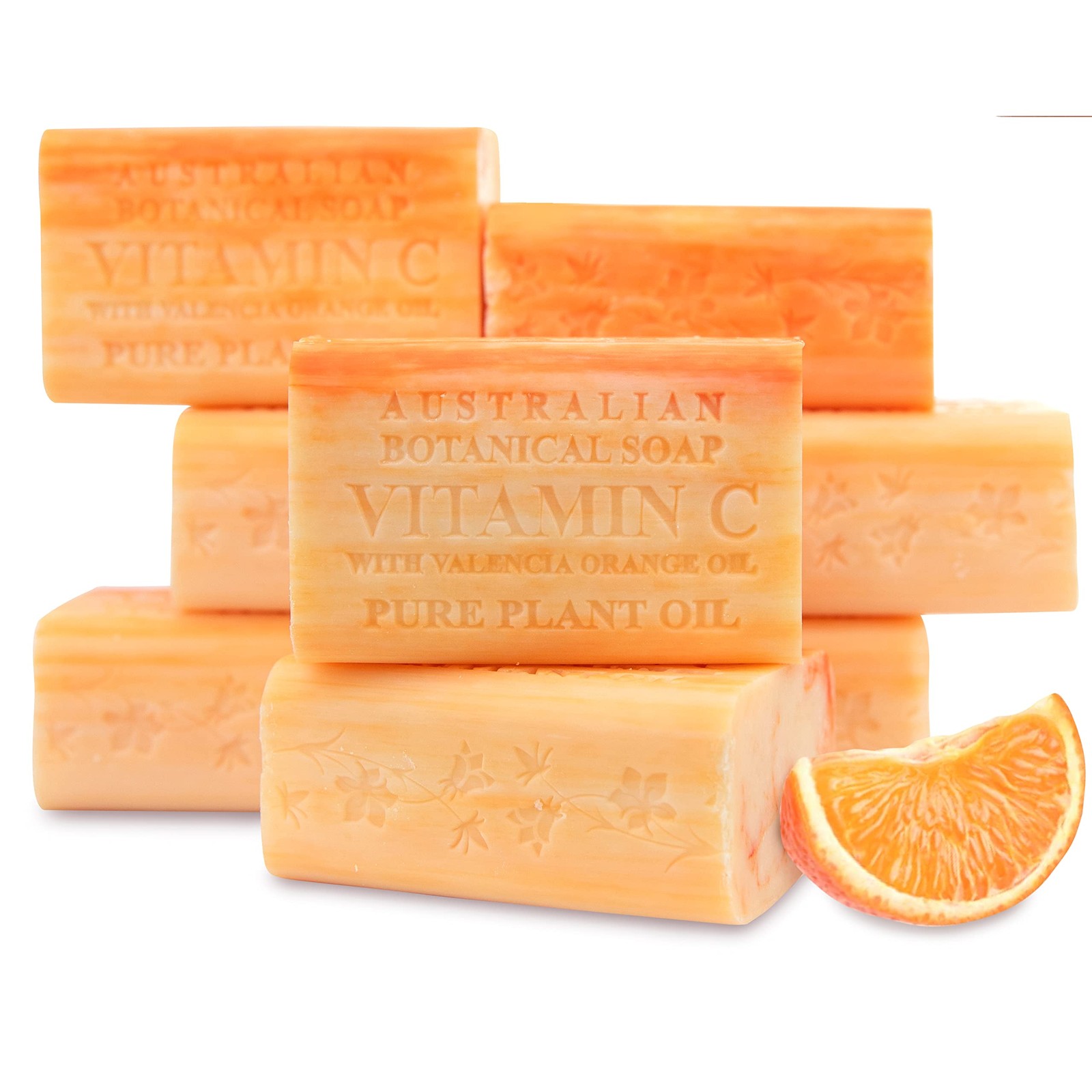 Australian Botanical Soap 8 Pack Vitamin C Valencia Orange 6.6 Ounce Bars
