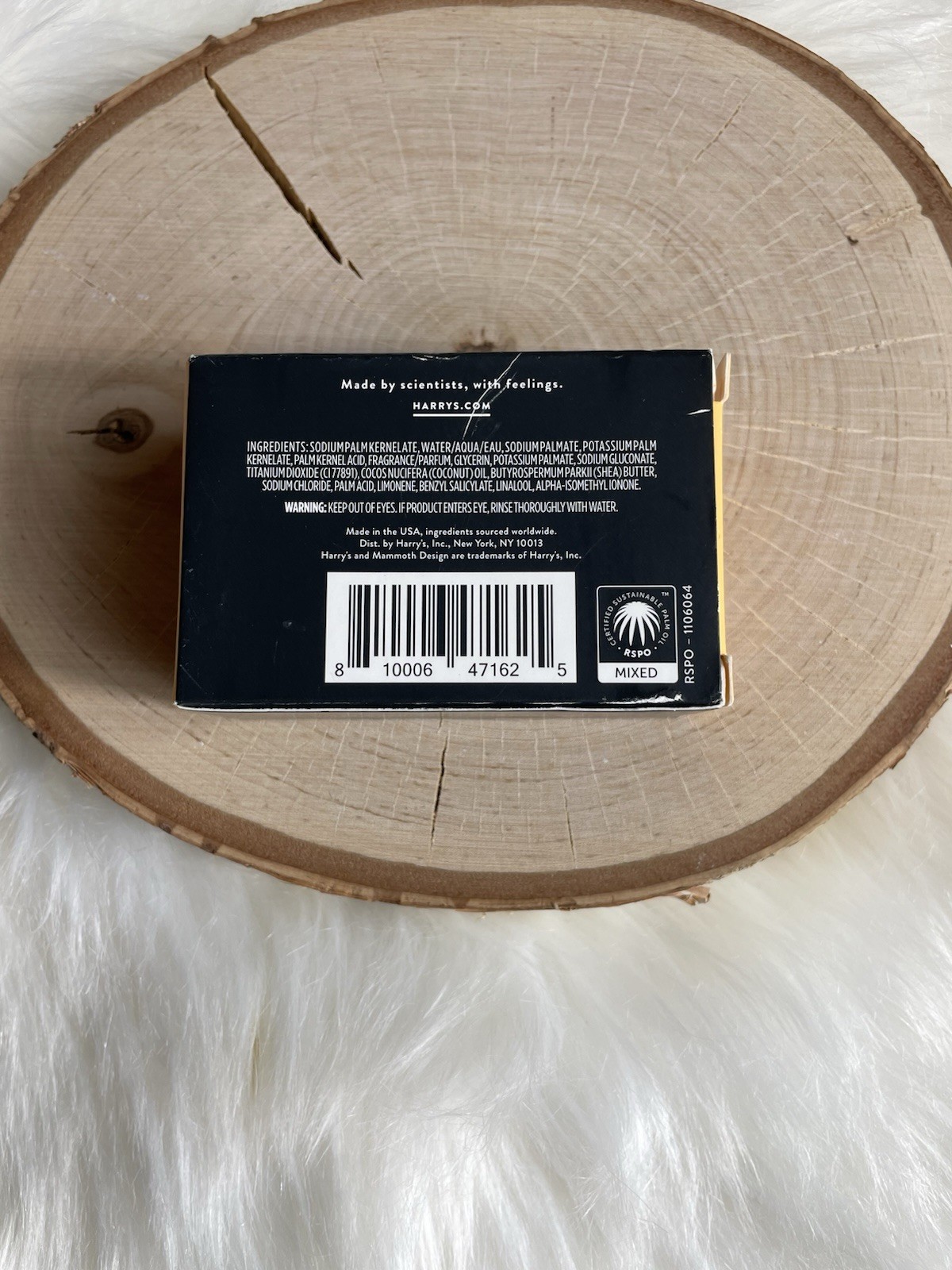 Harry’s Redwood Men’s Body Bar Soap RSPO Certified White 5oz Glycerin