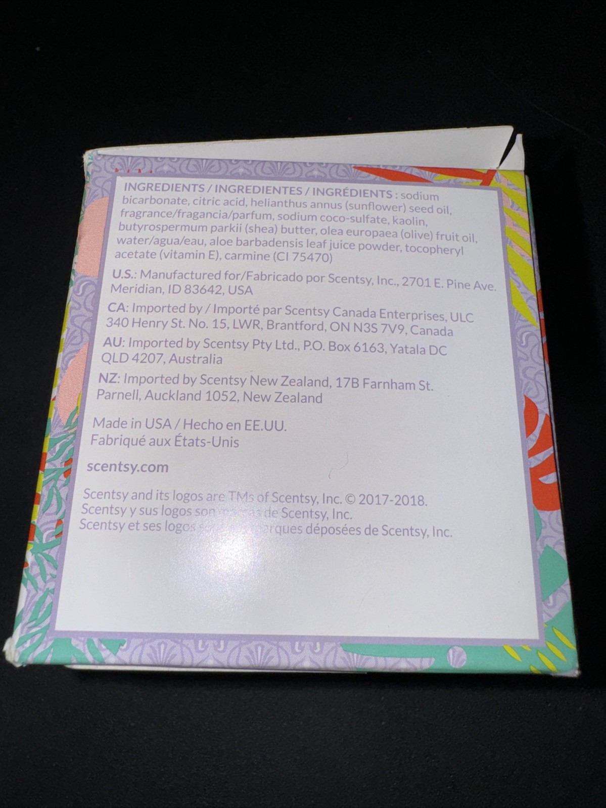 Scentsy Body Pineapple Coconut Vanilla Bath Bomb 5.3 oz. Brand New in Box New