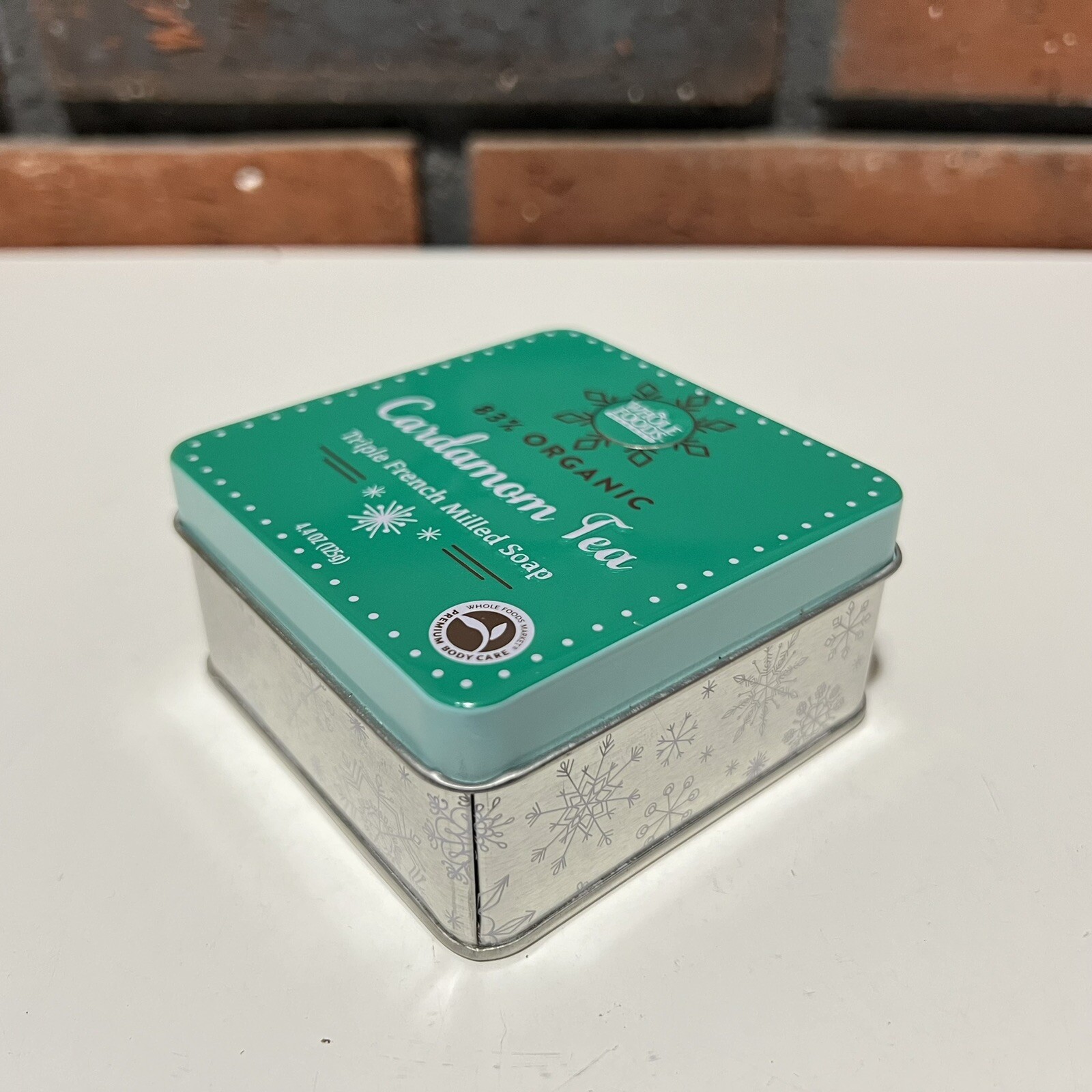 Whole Foods Cardamom Tea Triple French Milled Soap 83% Organic 4.4oz