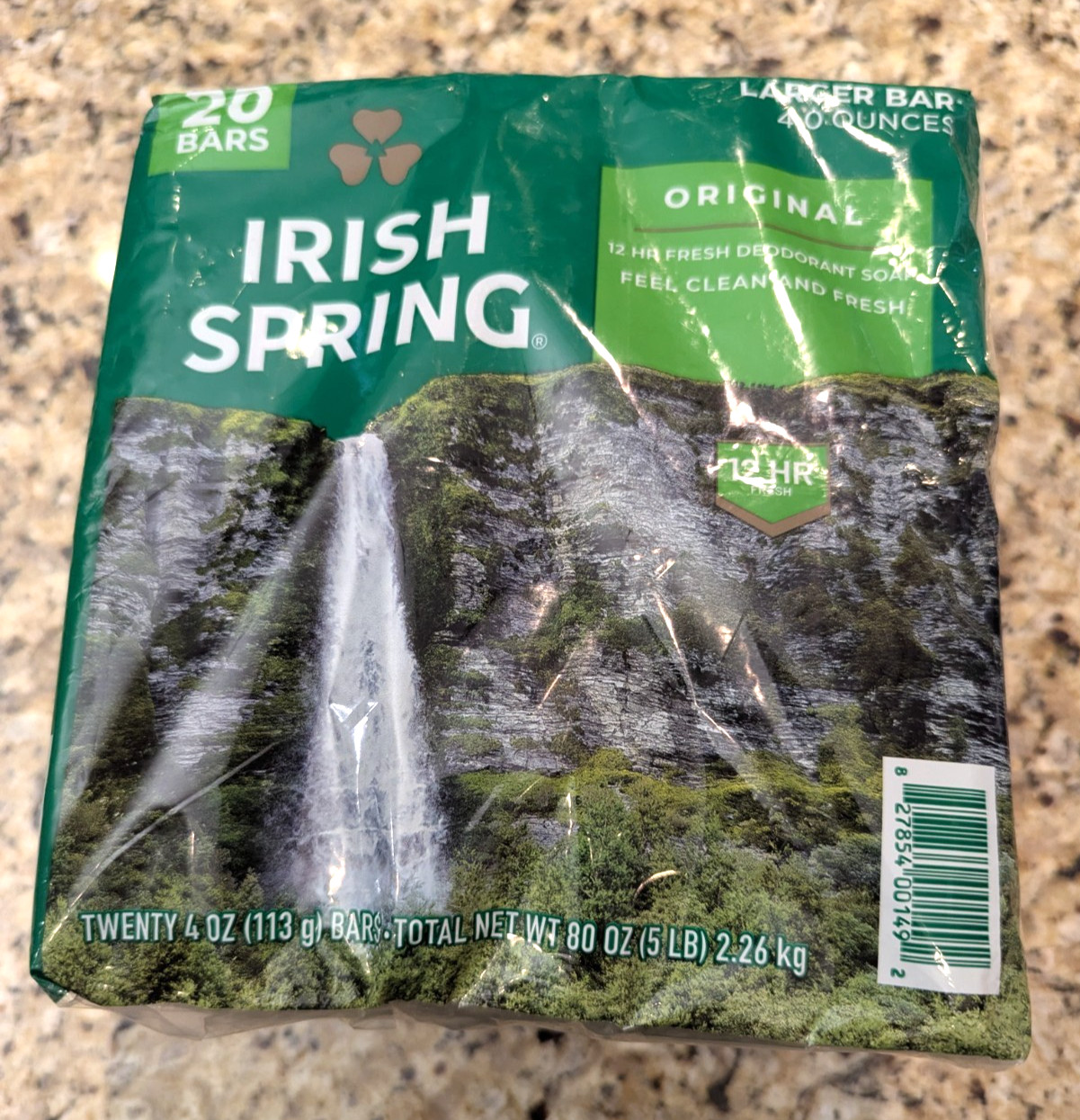 Irish Spring Bar Soap Original Clean 4 oz x 20 count