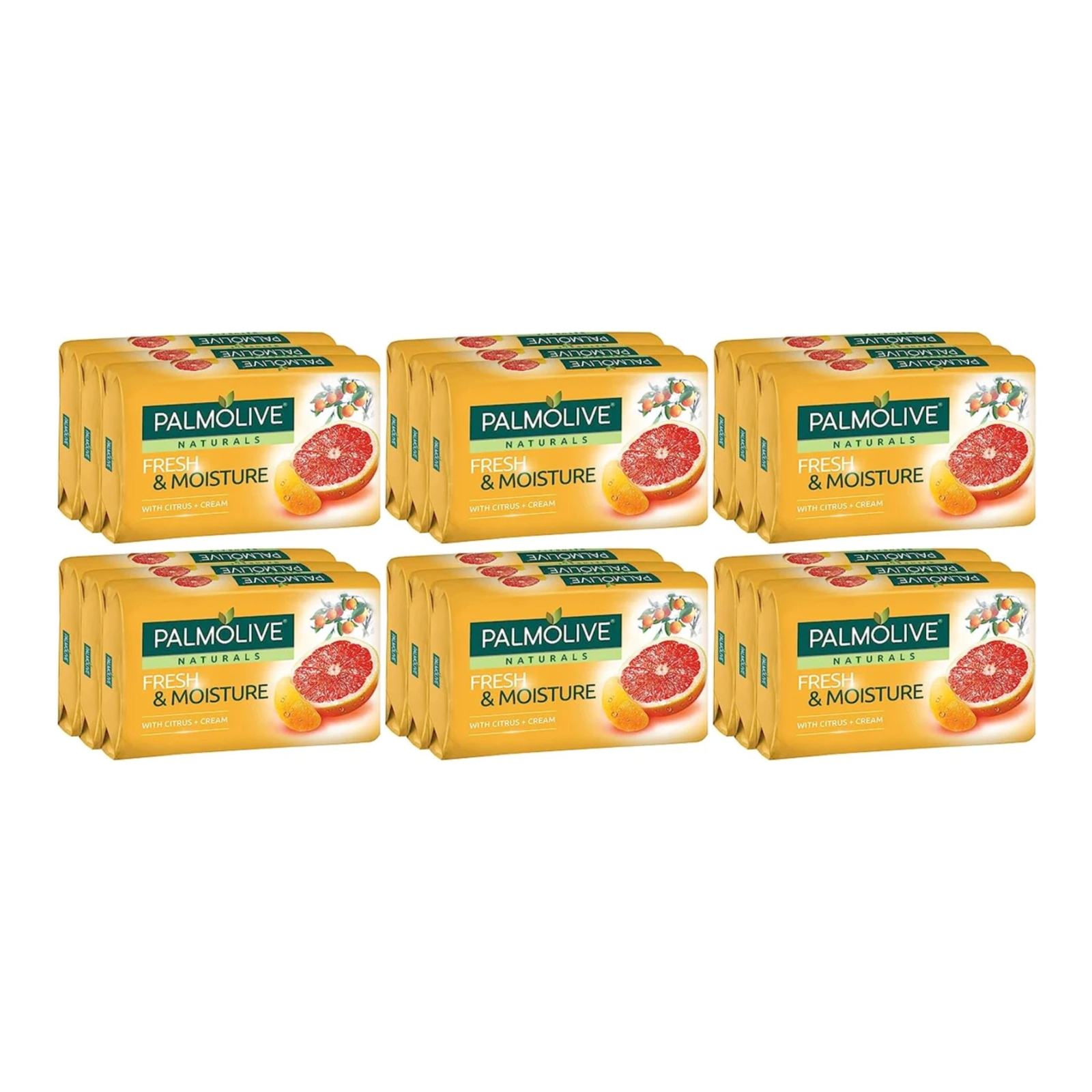Palmolive Fresh & Moisture Citrus & Cream Soap, 18 Bars x 80g Each