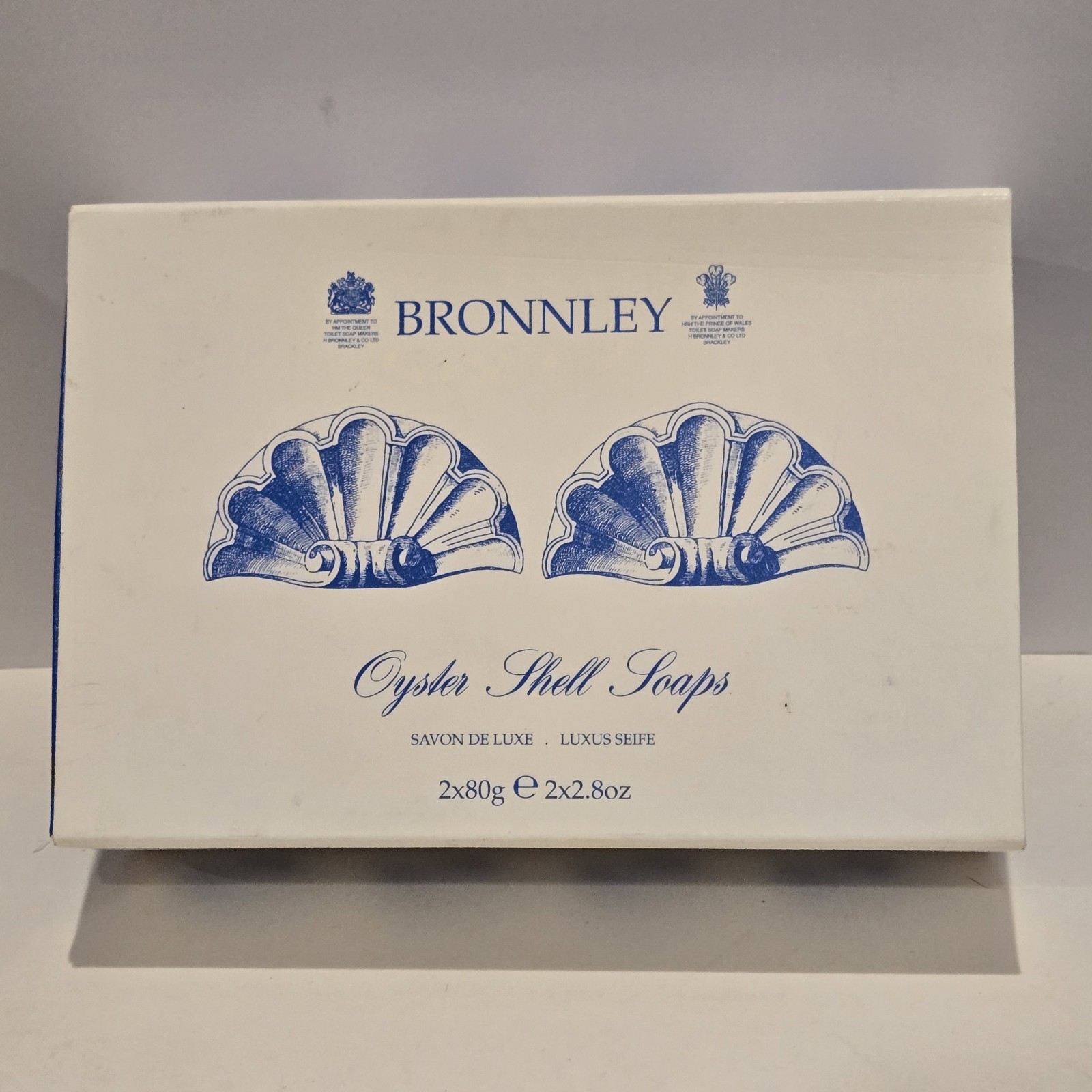 Bronnley Oystet Shell Soaps 2×2.8oz Natural Shea Butter Enriched