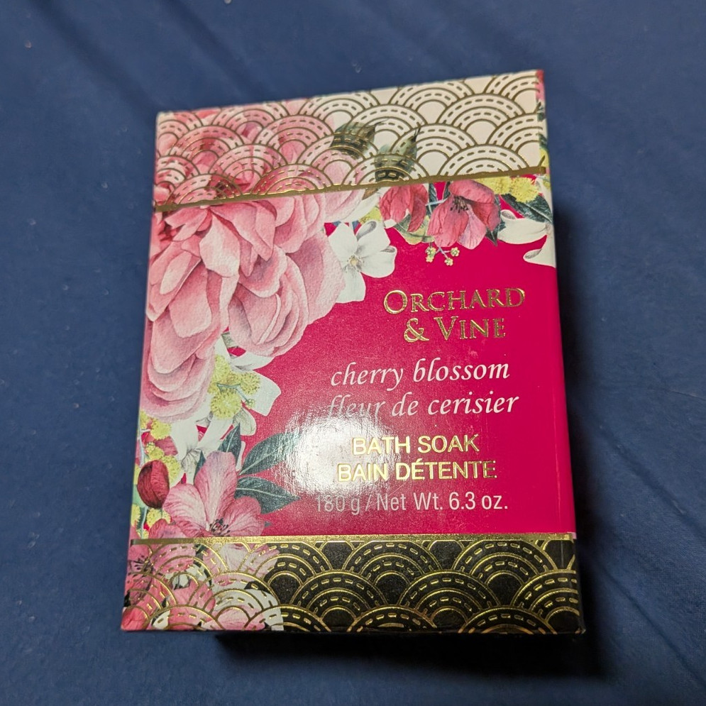 Orchard & Vine Cherry Blossom Floral Pink Bath Soap Bar, Women Men, 6.3 oz
