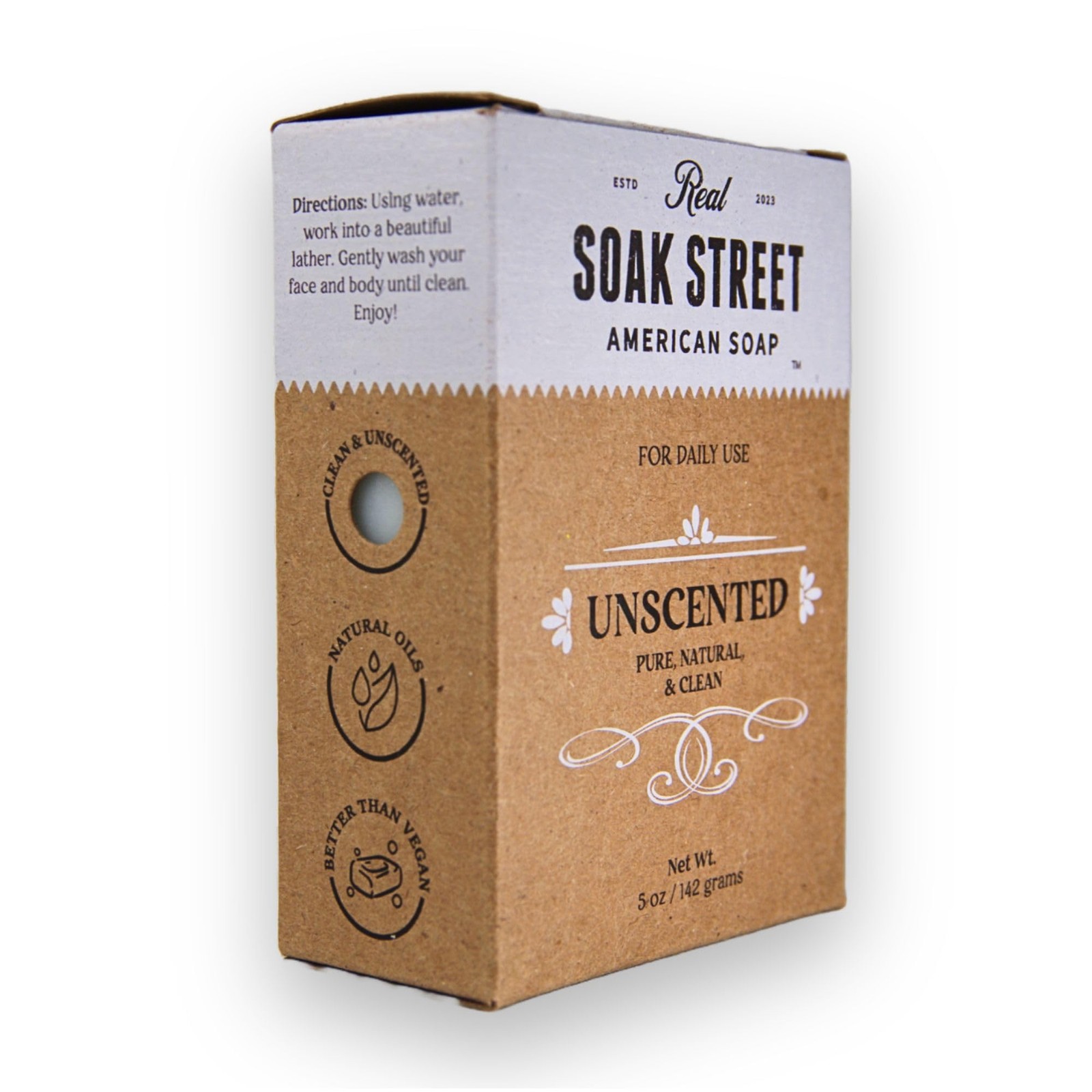 Real Soap, Clean & Unscented (3 Pack) – Long-Lasting, Moisturizing Natural Ba…