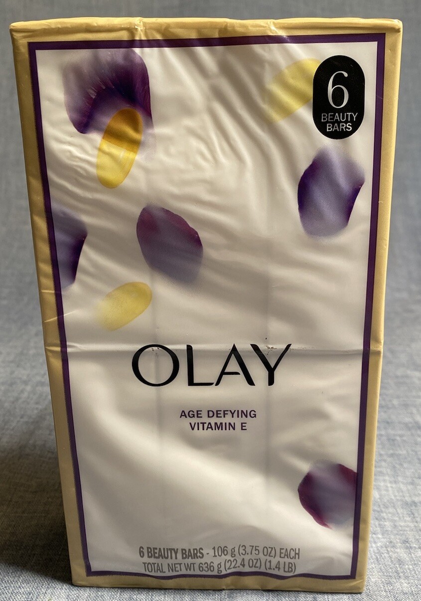NEW Olay Age Defying Cleansing Beauty SOAP Bars Vitamin E 3.75 oz (6 Count)